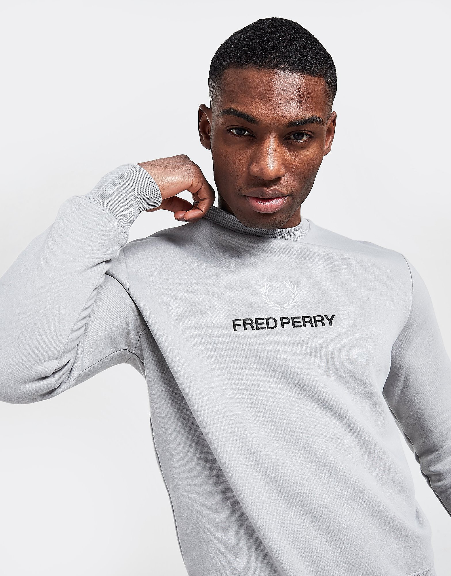 

Fred Perry Global Crew Sweatshirt - Only at JD - Grey - Mens, Grey