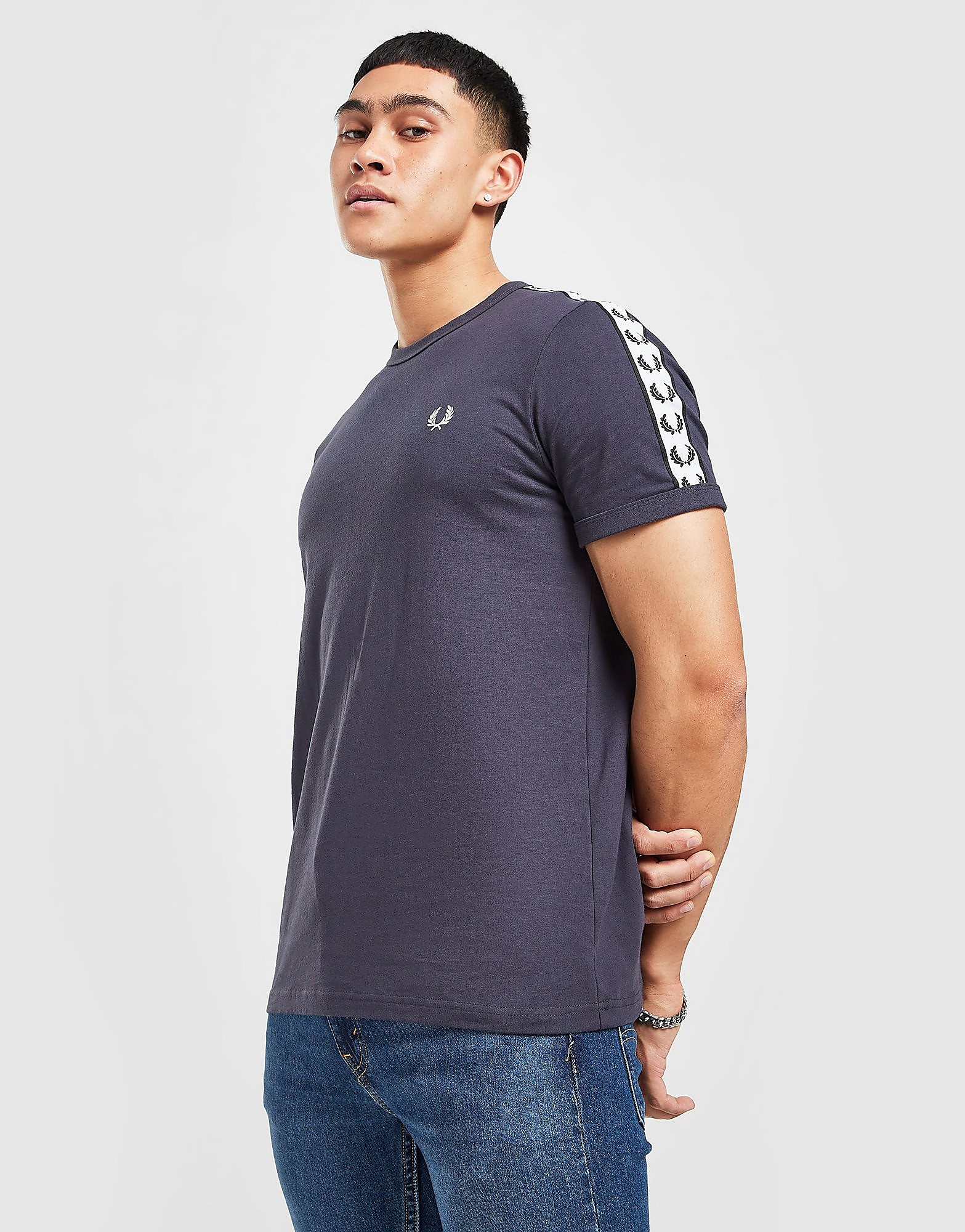 

Fred Perry Taped Ringer T-Shirt - Grey, Grey