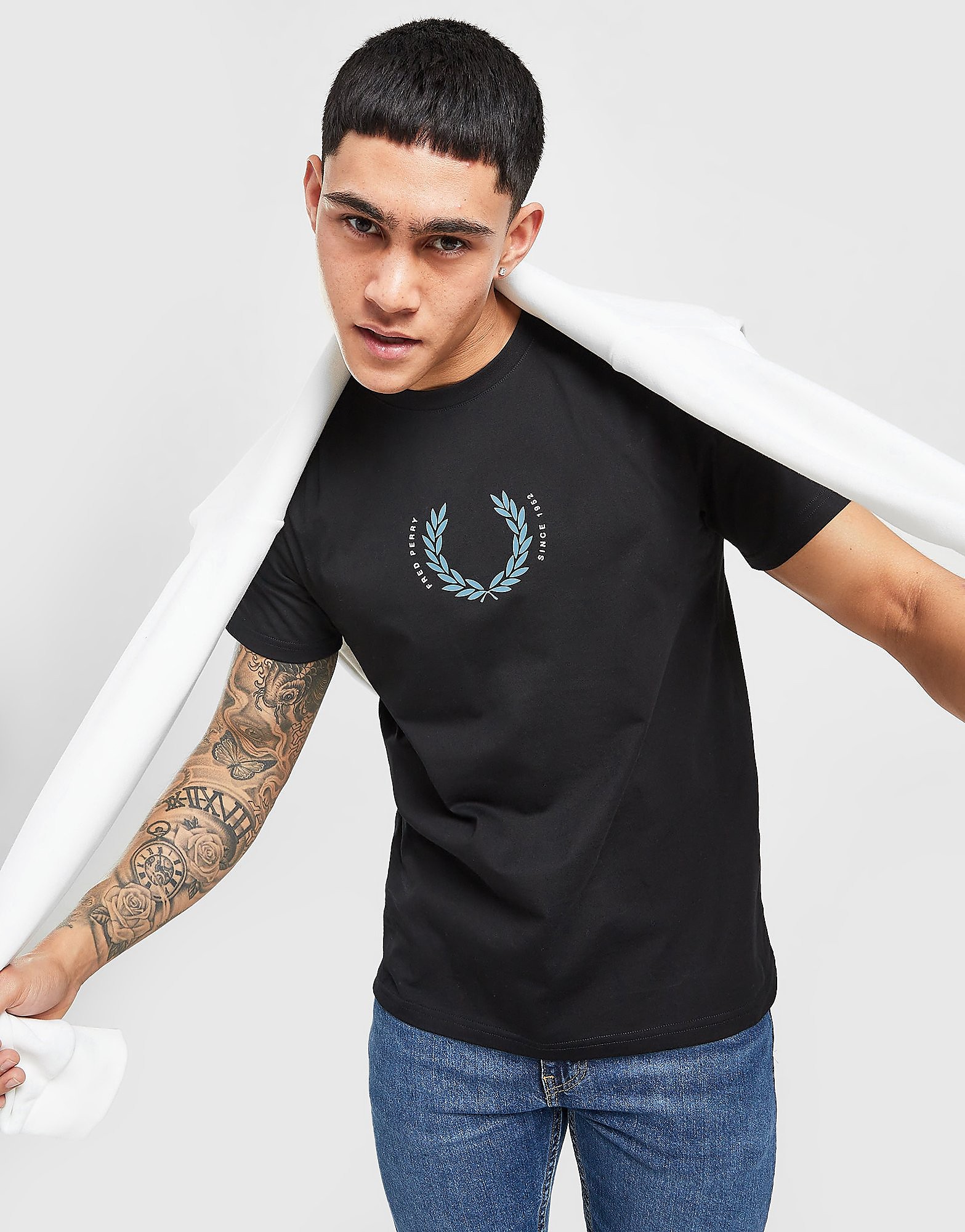 

Fred Perry Large Laurel Wreath T-Shirt - Black, Black