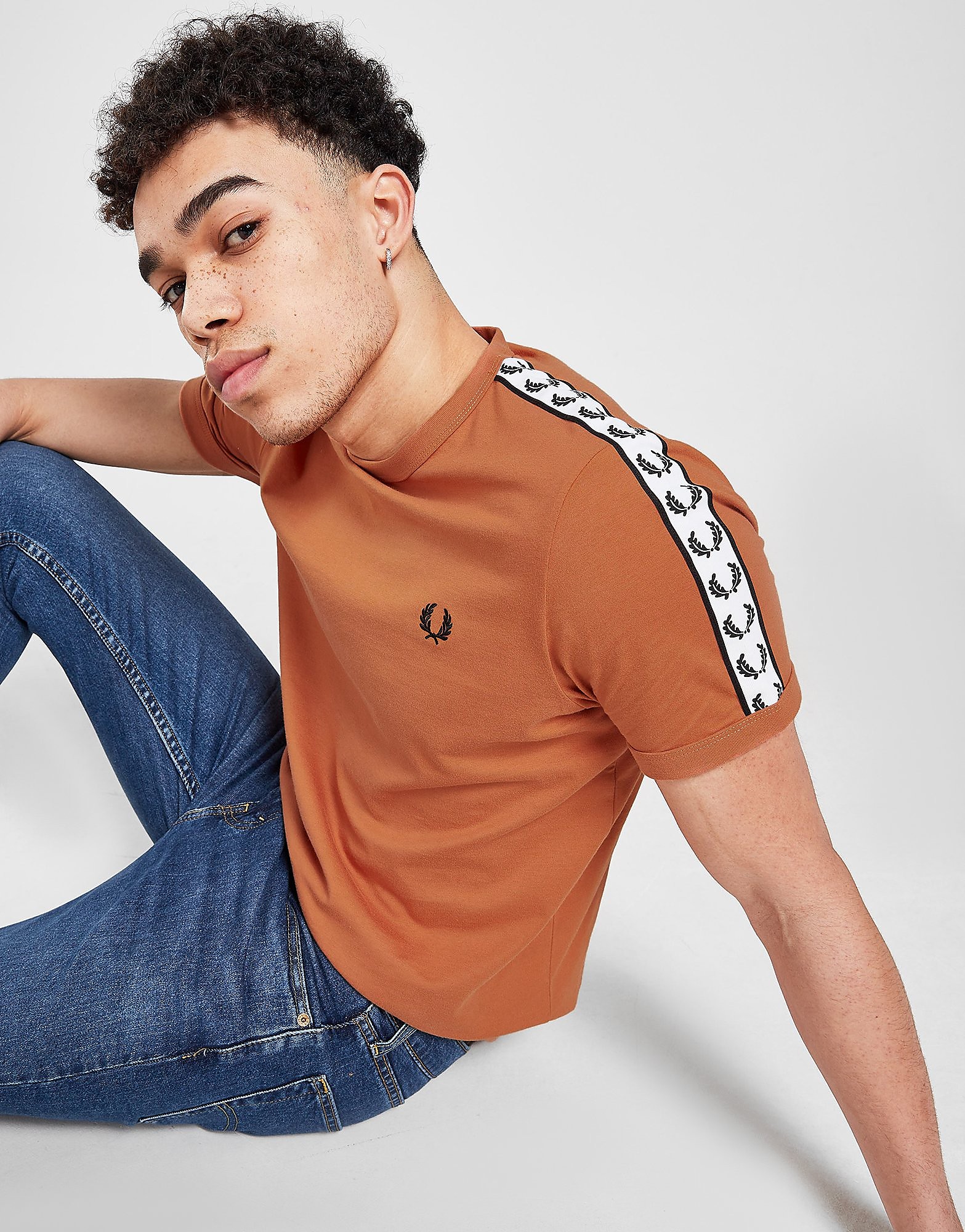 

Fred Perry Taped Ringer T-Shirt - Orange, Orange