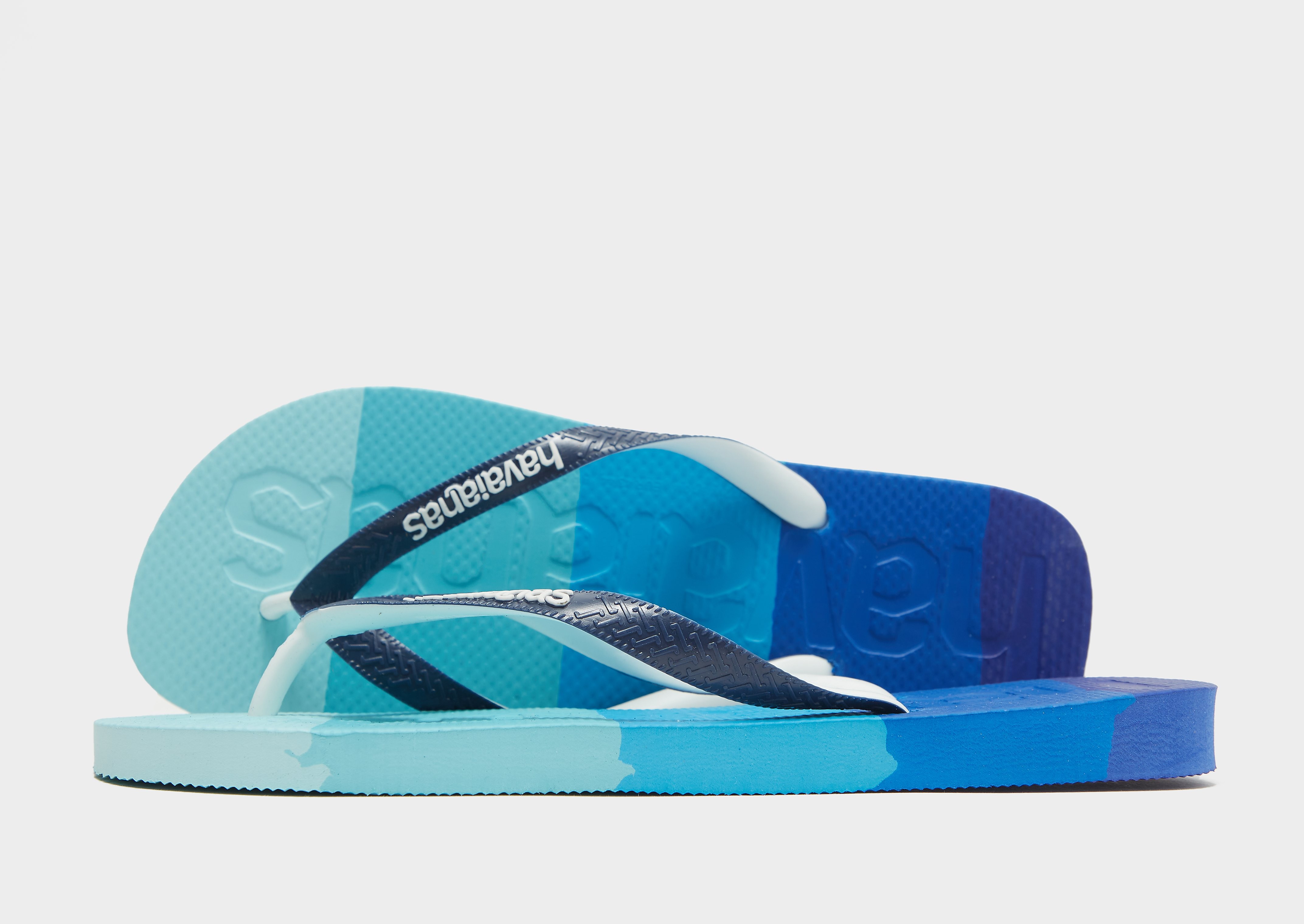 Havaianas Logomania Multi Flip Flops - Blue - Mens, Blue
