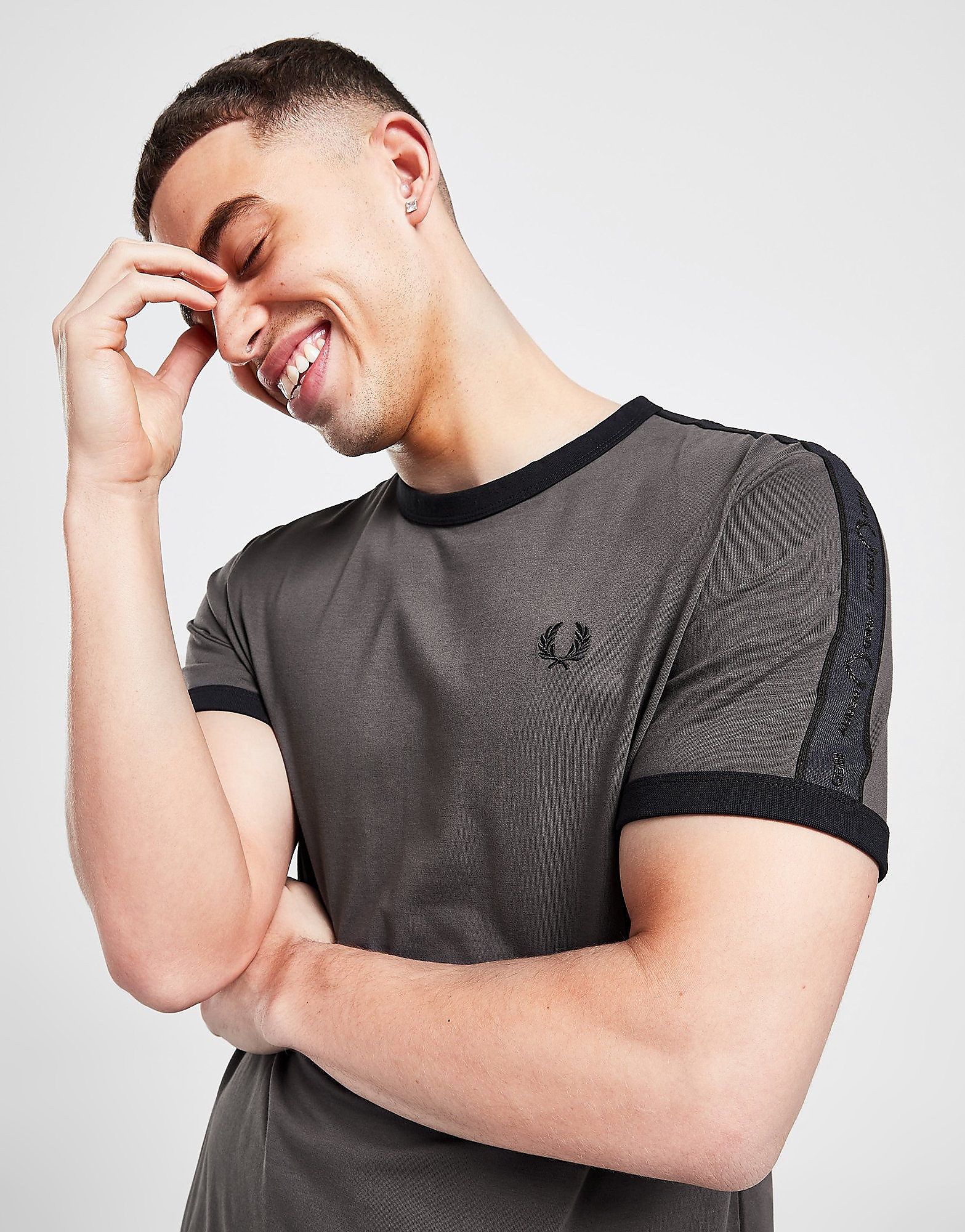 

Fred Perry Silicone Tape T-Shirt - Grey, Grey
