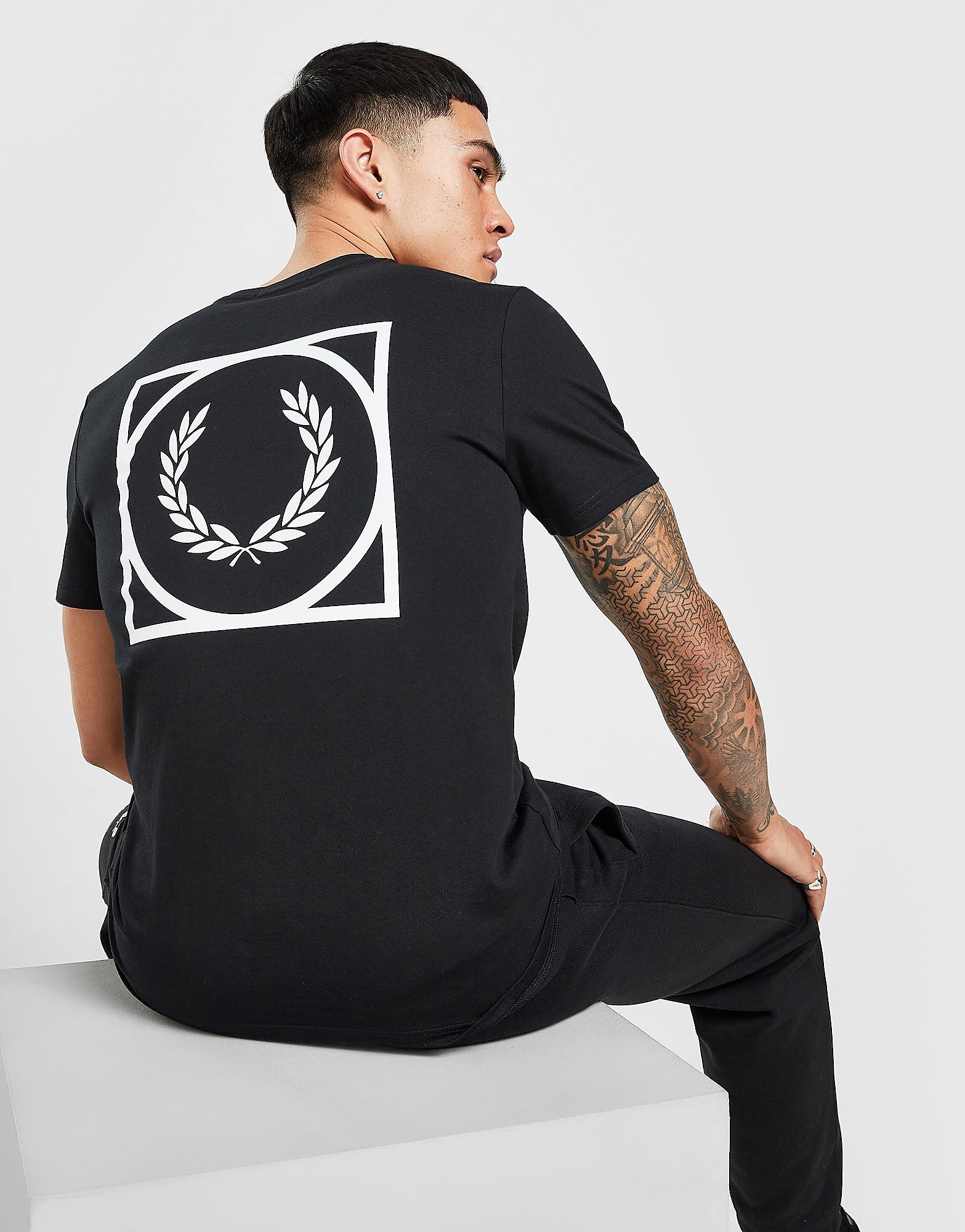 

Fred Perry Graphic Back Print T-Shirt - Black - Mens, Black