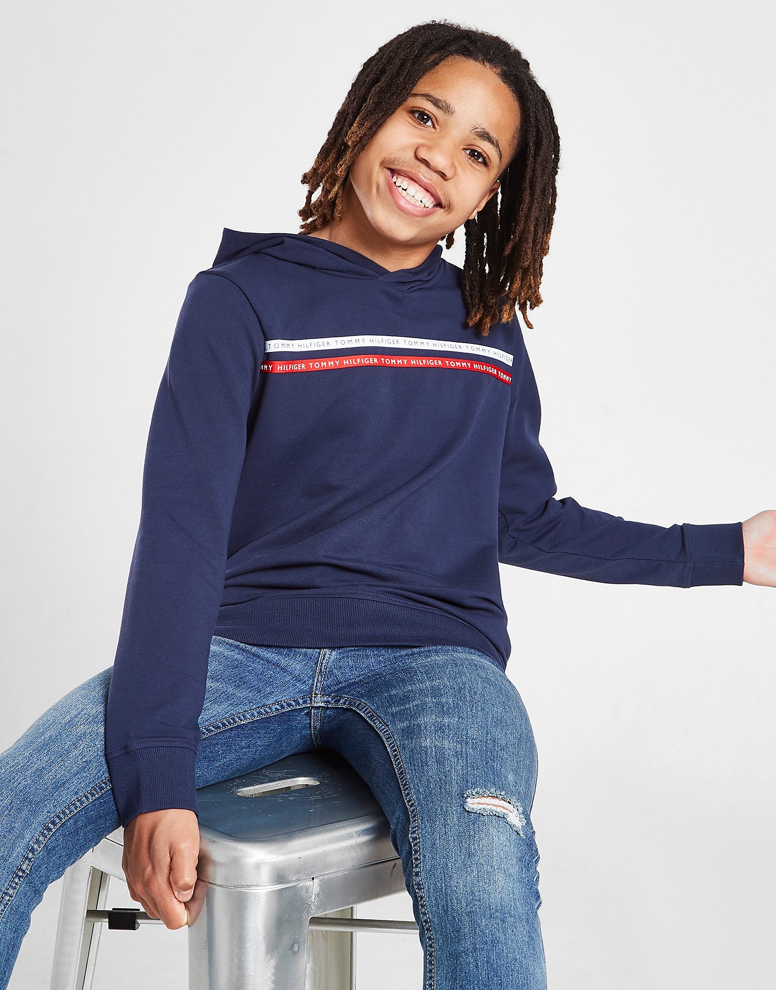 

Tommy Hilfiger Taped Overhead Hoodie Junior - Navy - Kids, Navy