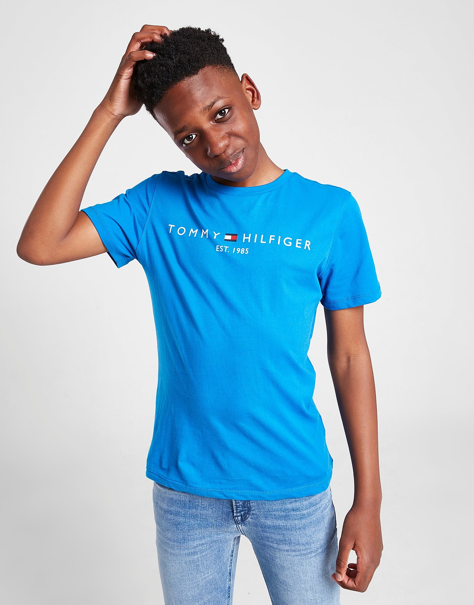 

Tommy Hilfiger Essential Short Sleeve T-Shirt Junior - Blue - Kids, Blue