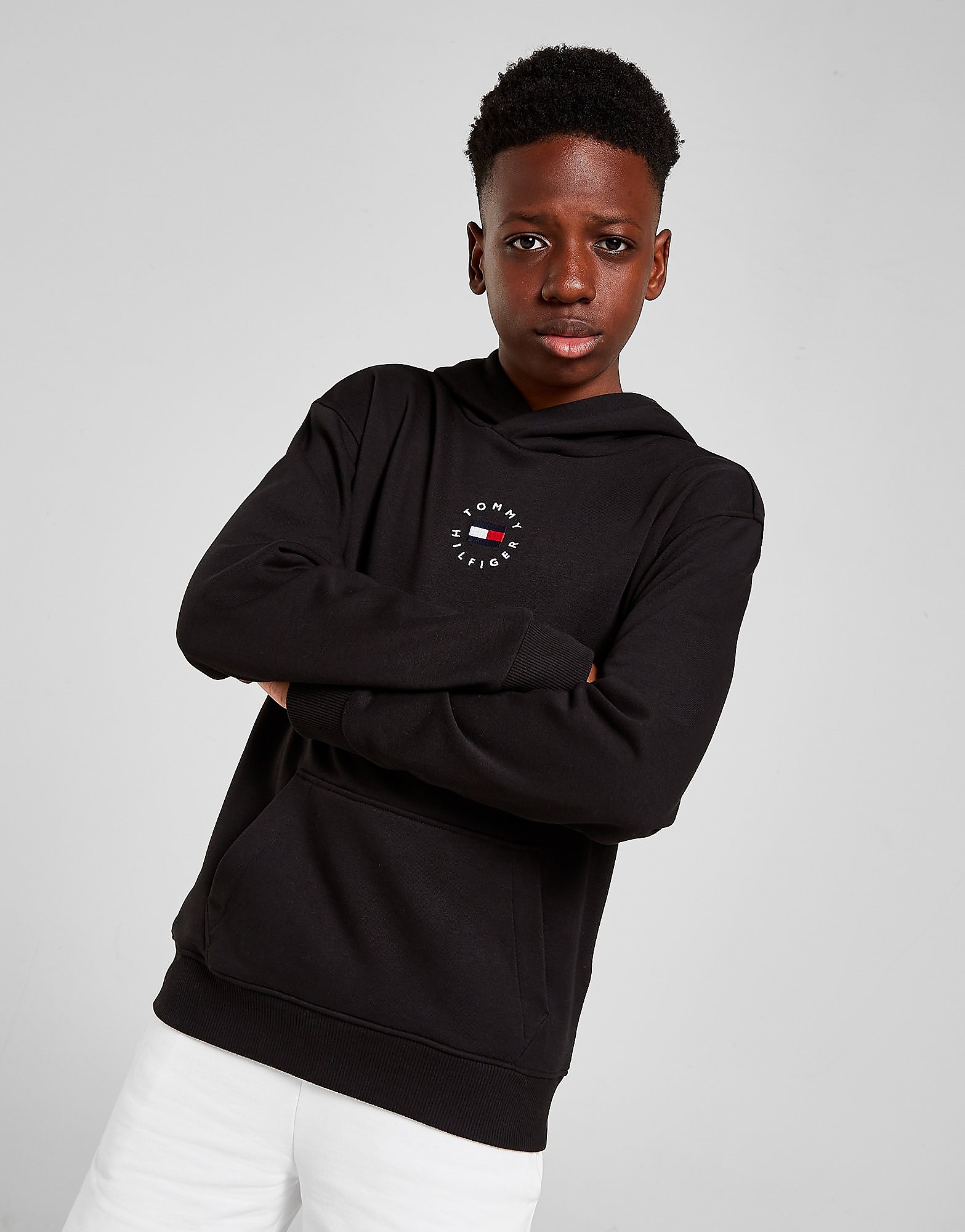 

Tommy Hilfiger Central Logo Hoodie Junior - Black - Kids, Black