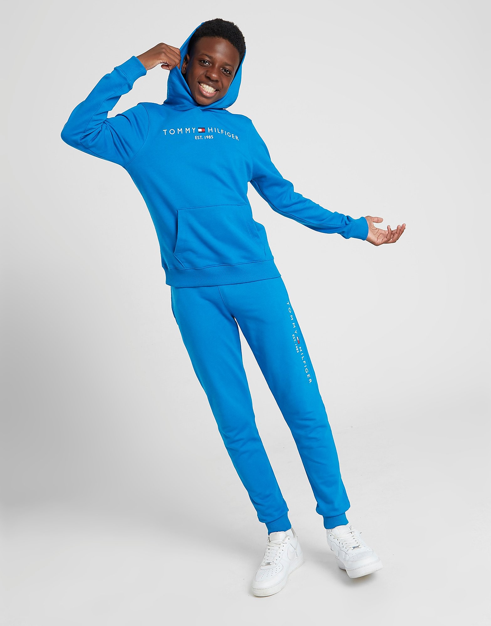 

Tommy Hilfiger Essential Logo Overhead Hoodie Junior - Blue - Kids, Blue
