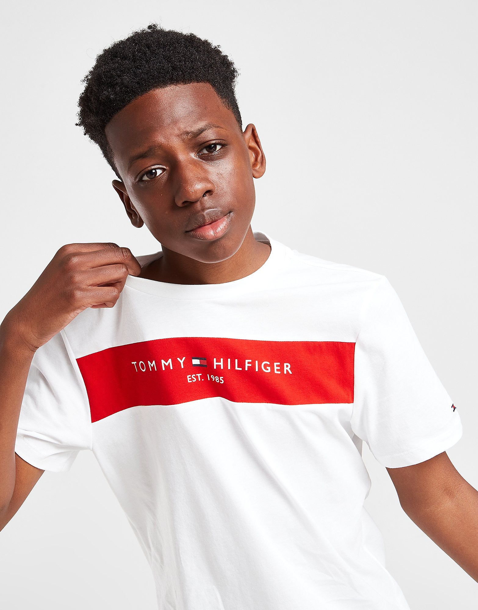Tommy Hilfiger Cut and Sew T-Shirt Junior - White - Kids, White
