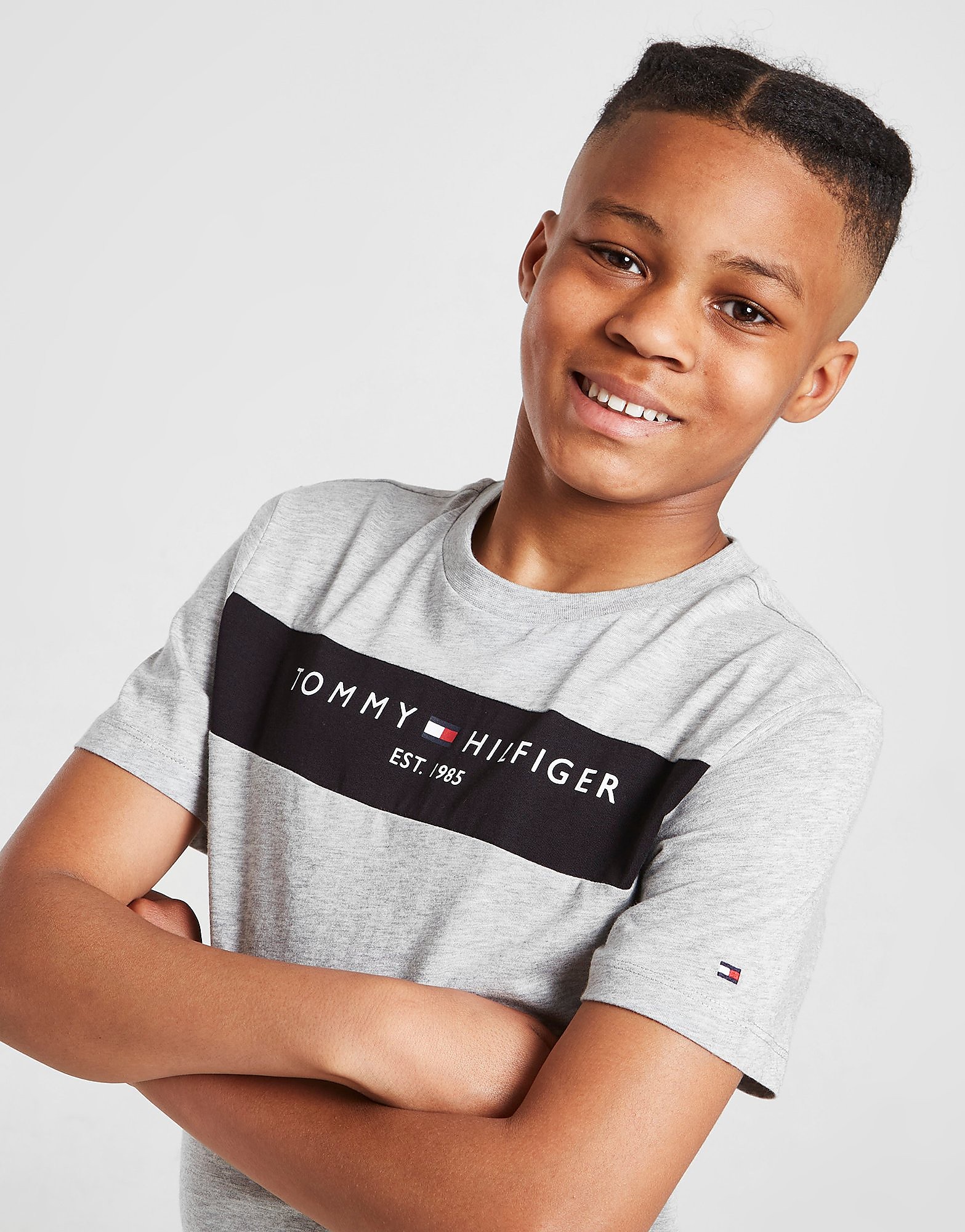 

Tommy Hilfiger Cut and Sew T-Shirt Junior - Grey - Kids, Grey