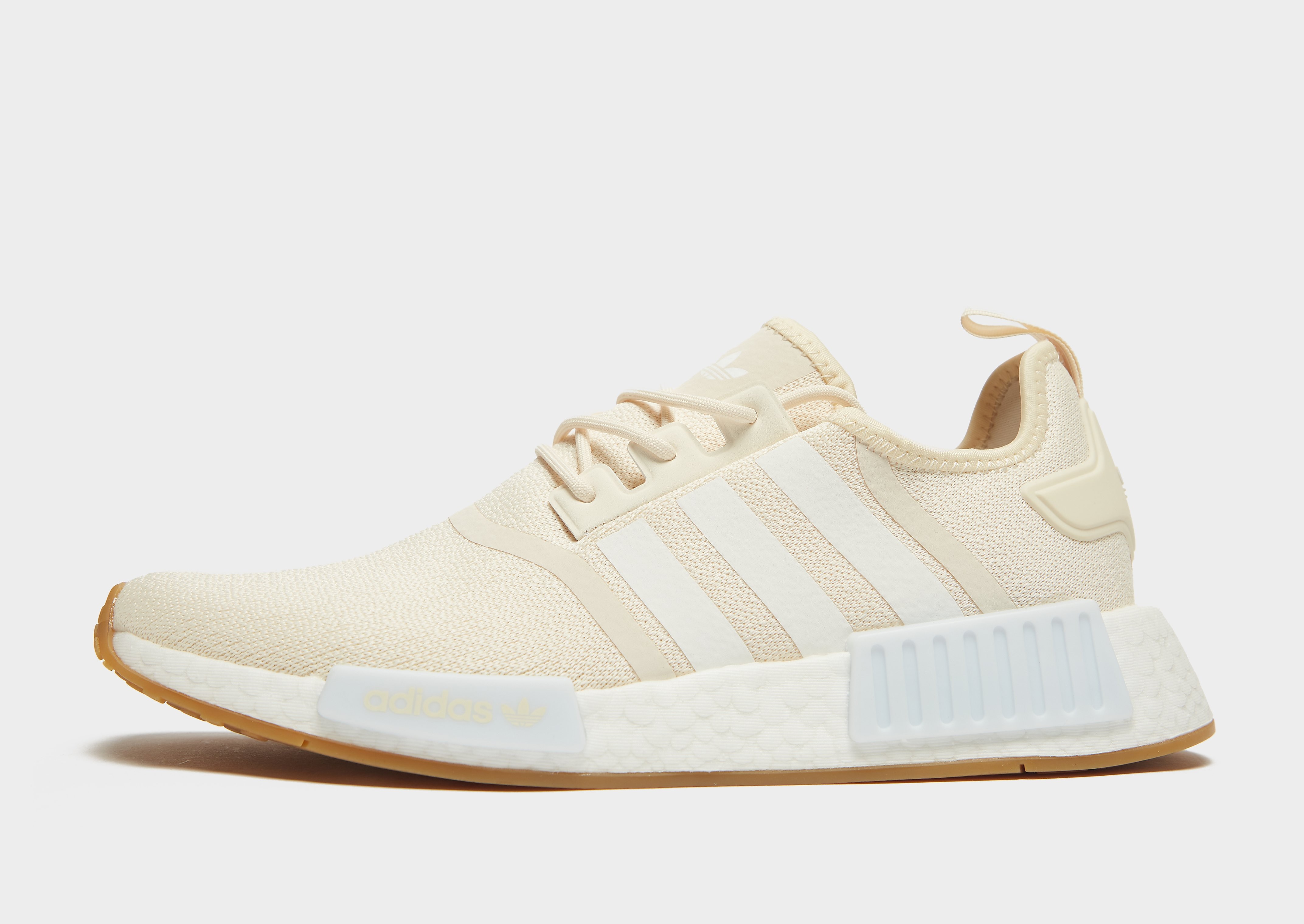 

adidas Originals NMD_R1 - Wonder White / Cloud White / Gum - Mens, Wonder White / Cloud White / Gum
