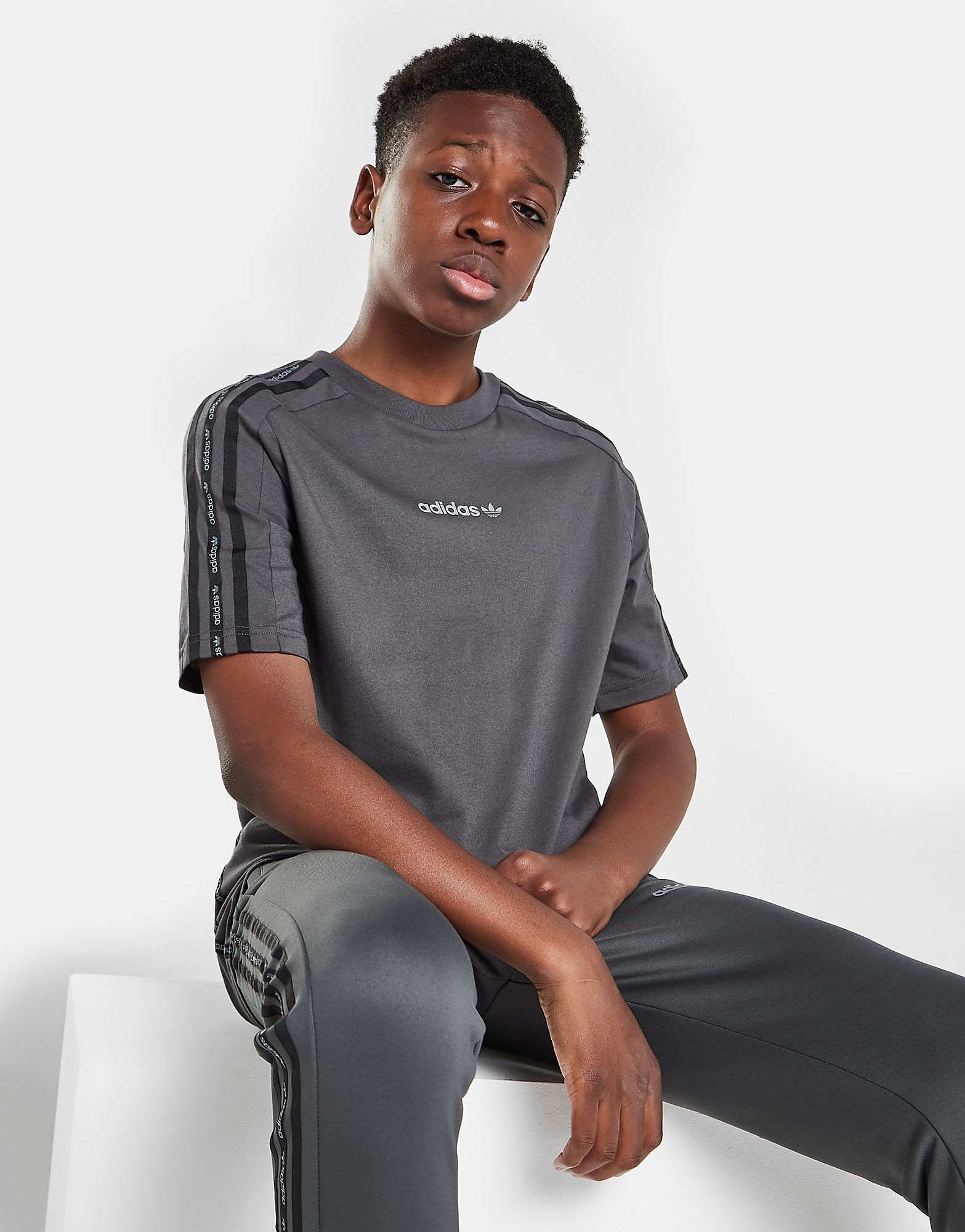 

adidas Originals Microtape T-Shirt Junior - Grey - Kids, Grey