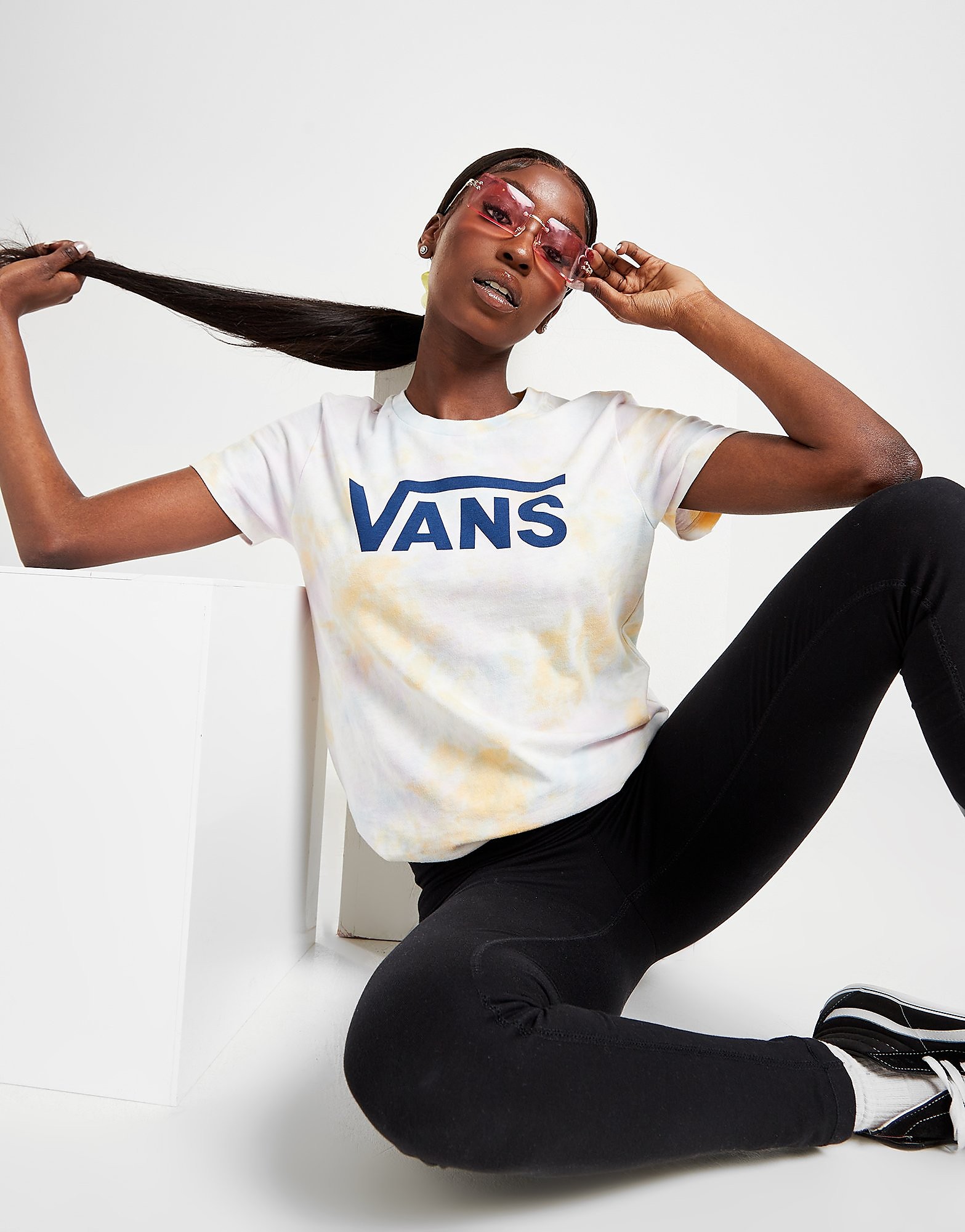 

Vans Tie Dye T-Shirt - White - Womens, White