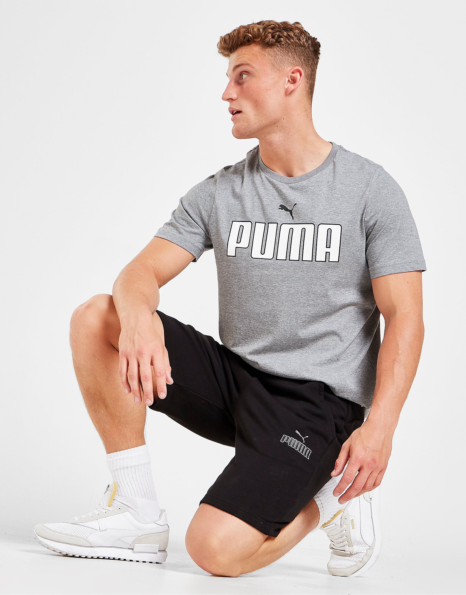 

Puma New Logo Shorts - Only at JD - Black - Mens, Black