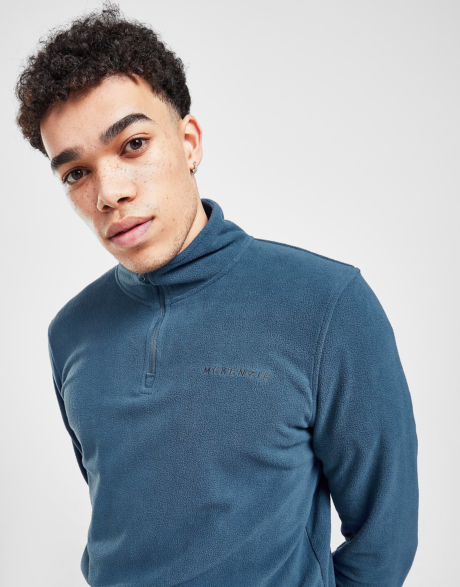 

McKenzie Essential 1/4 Zip Fleece Top - Only at JD - Blue - Mens, Blue