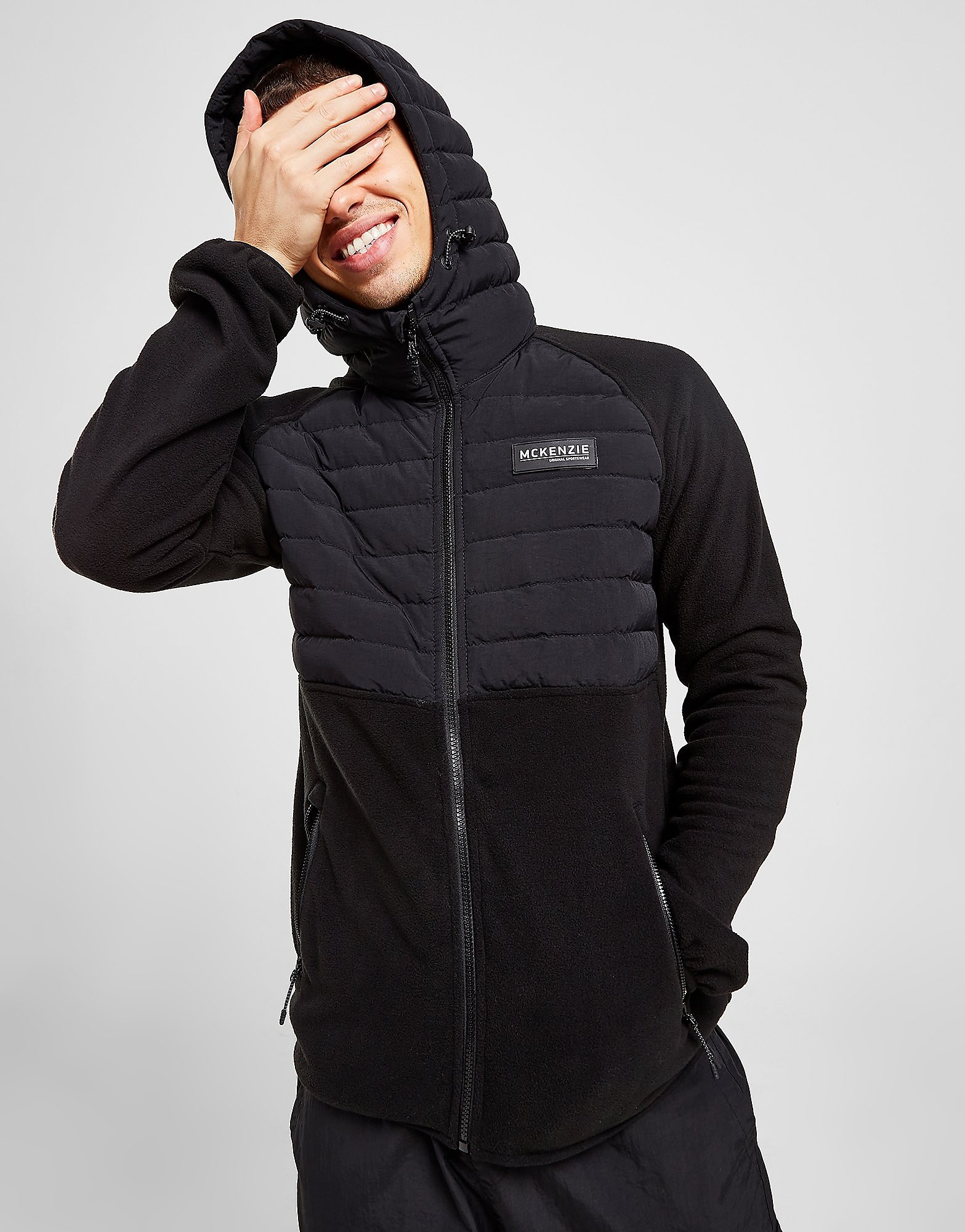 

McKenzie Depth Polar Fleece Hybrid Jacket - Only at JD - Black - Mens, Black
