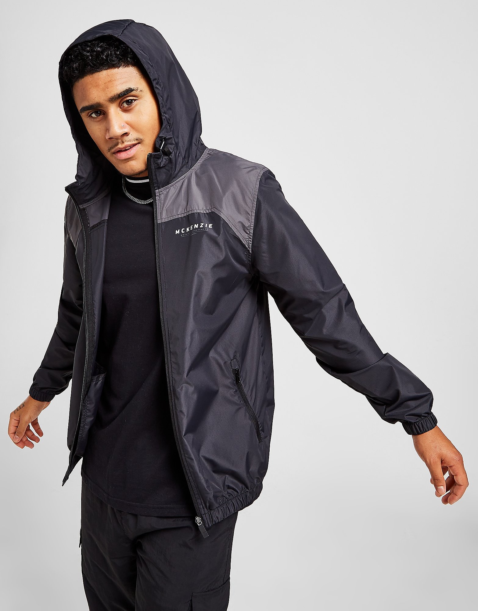 

McKenzie Pannier Lightweight Packable Jacket - Only at JD - Black - Mens, Black