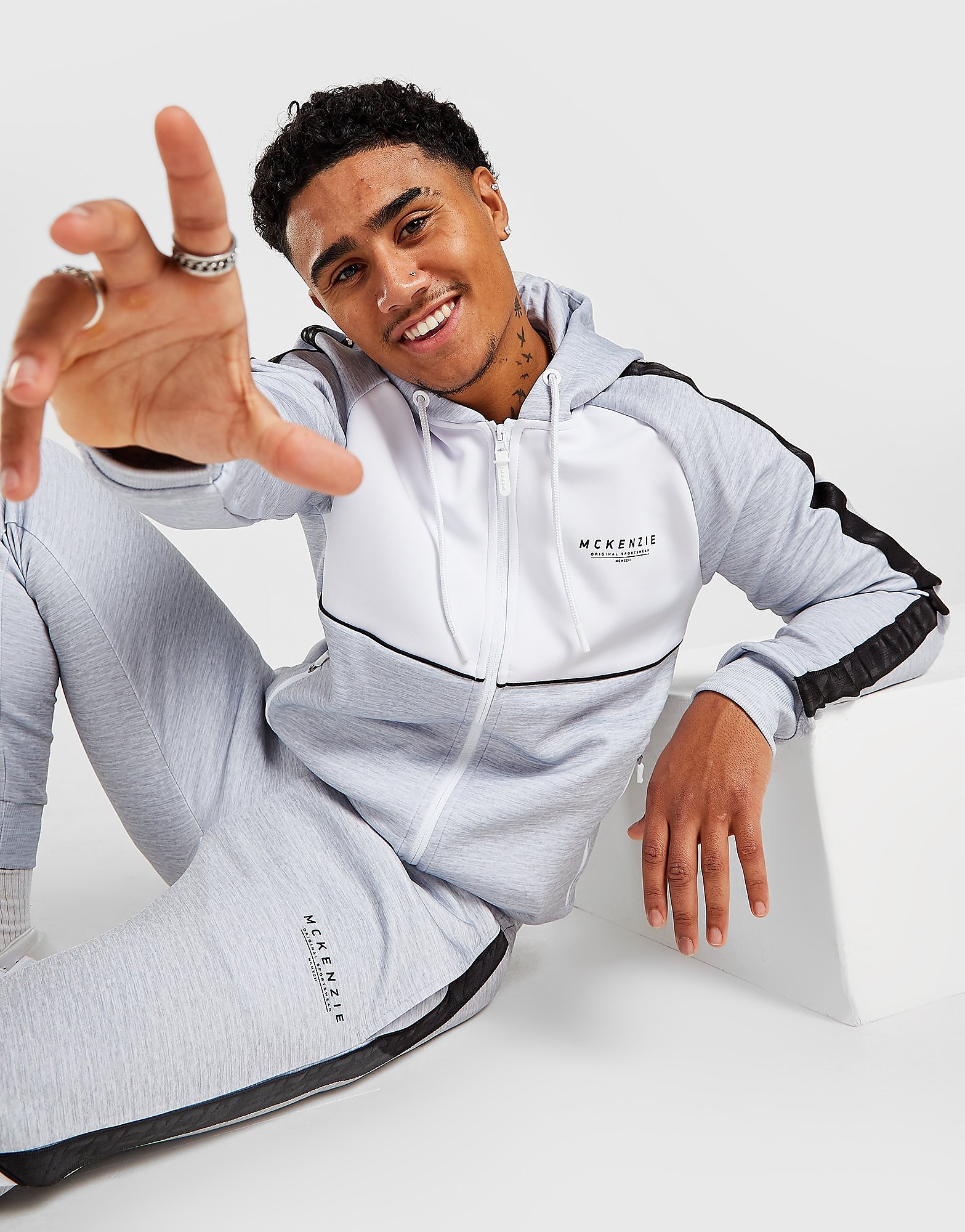 

McKenzie Emmet Poly Full Zip Hoodie - Only at JD - Grey - Mens, Grey
