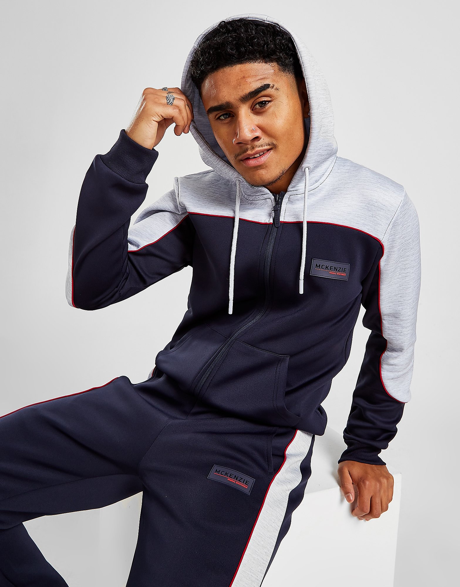 

McKenzie Prince Poly Full Zip Hoodie - Only at JD - Blue - Mens, Blue