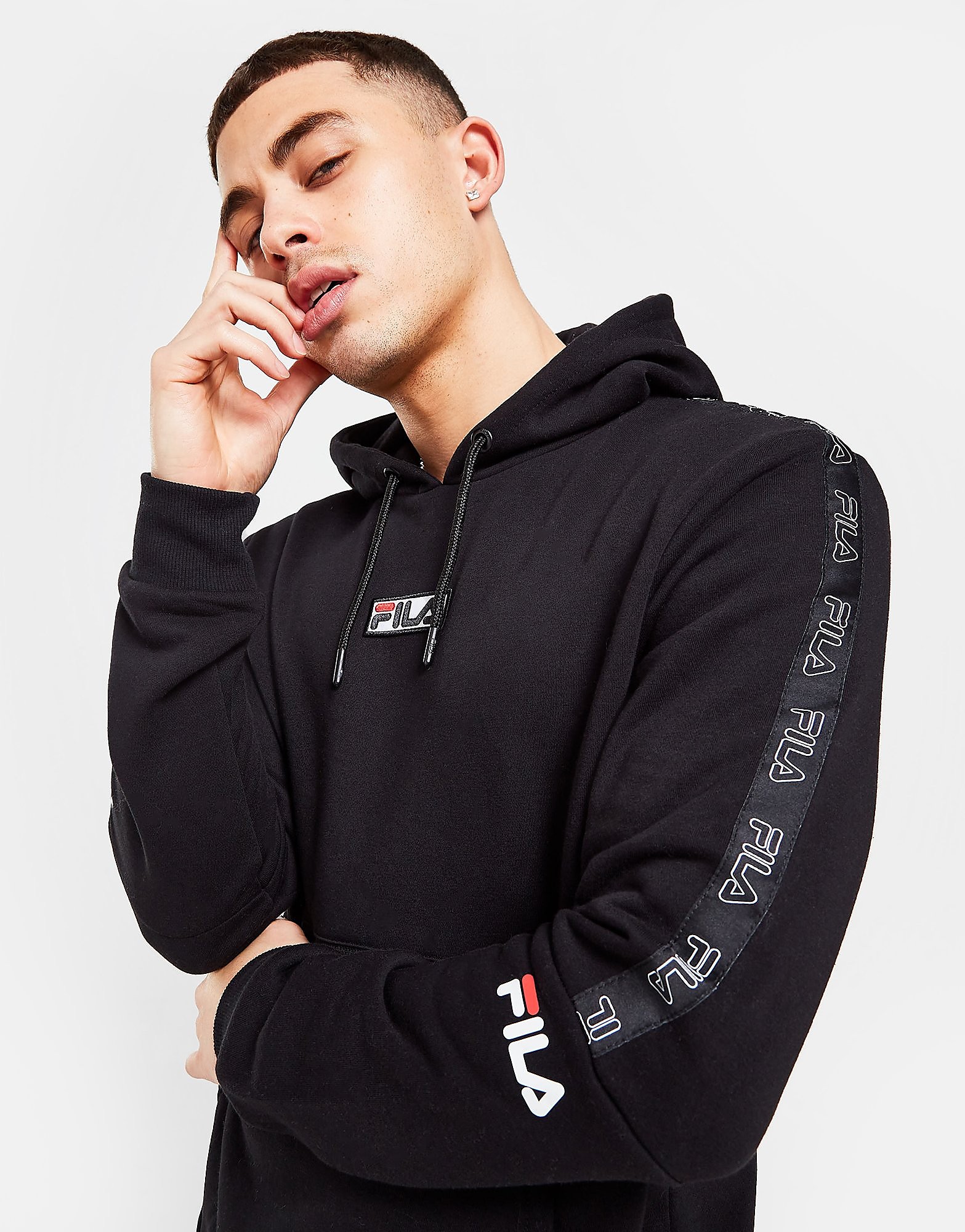 

Fila Abate Tape Hoodie - Only at JD - Black - Mens, Black