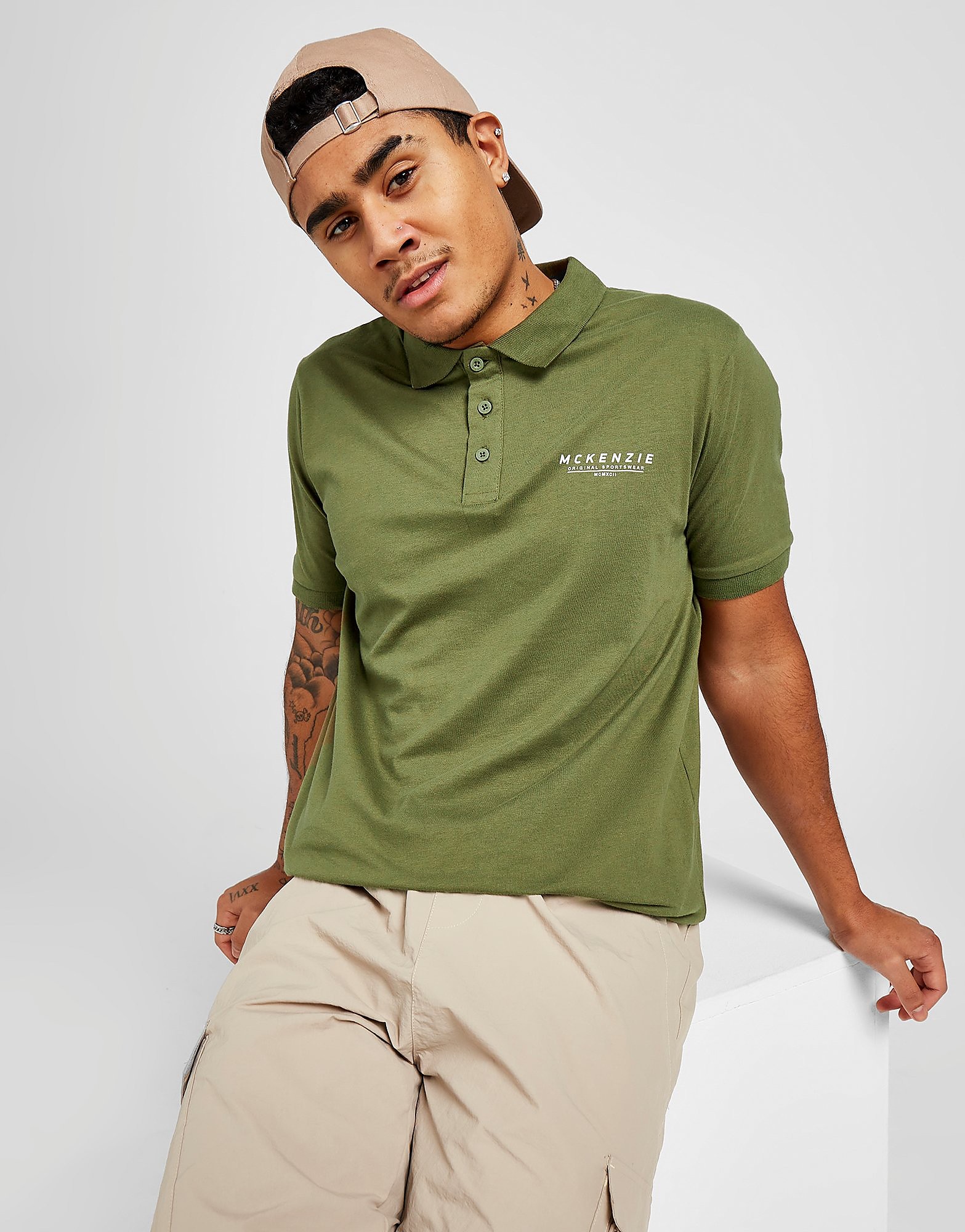 

McKenzie Essential Polo Shirt - Only at JD - Green - Mens, Green