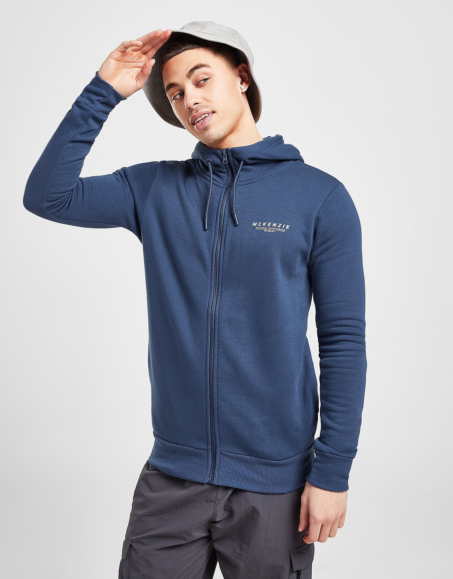 

McKenzie Essential Zip Through Hoodie Men's - Only at JD - Blue, Blue