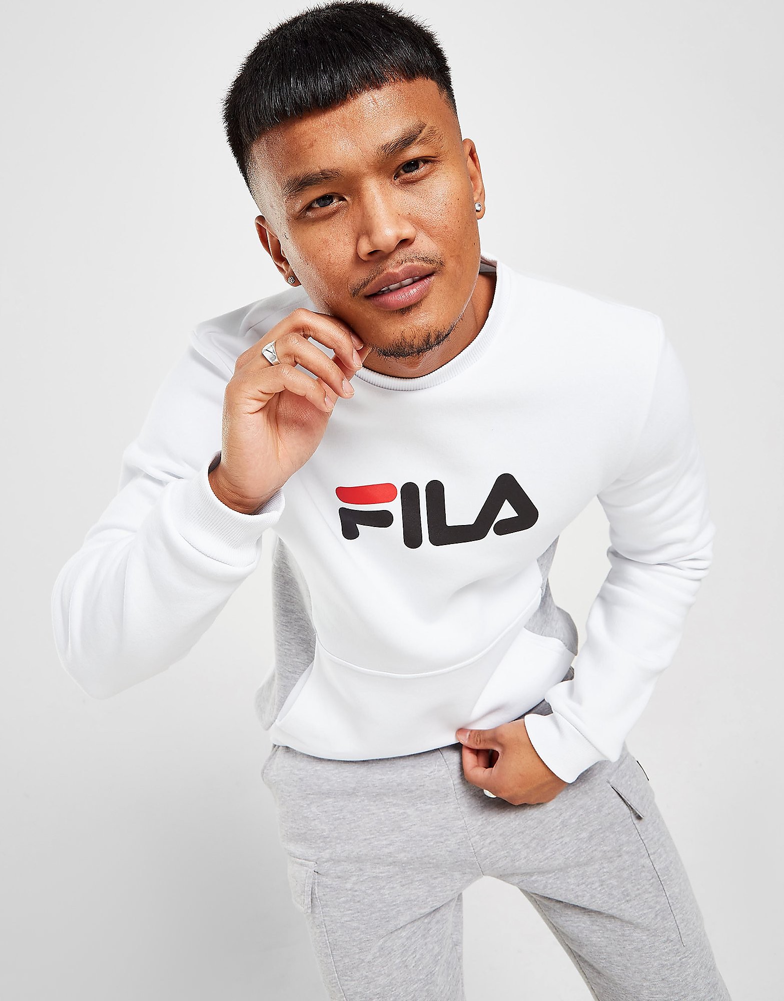 

Fila Endrigo Crew Sweatshirt - Only at JD - White - Mens, White
