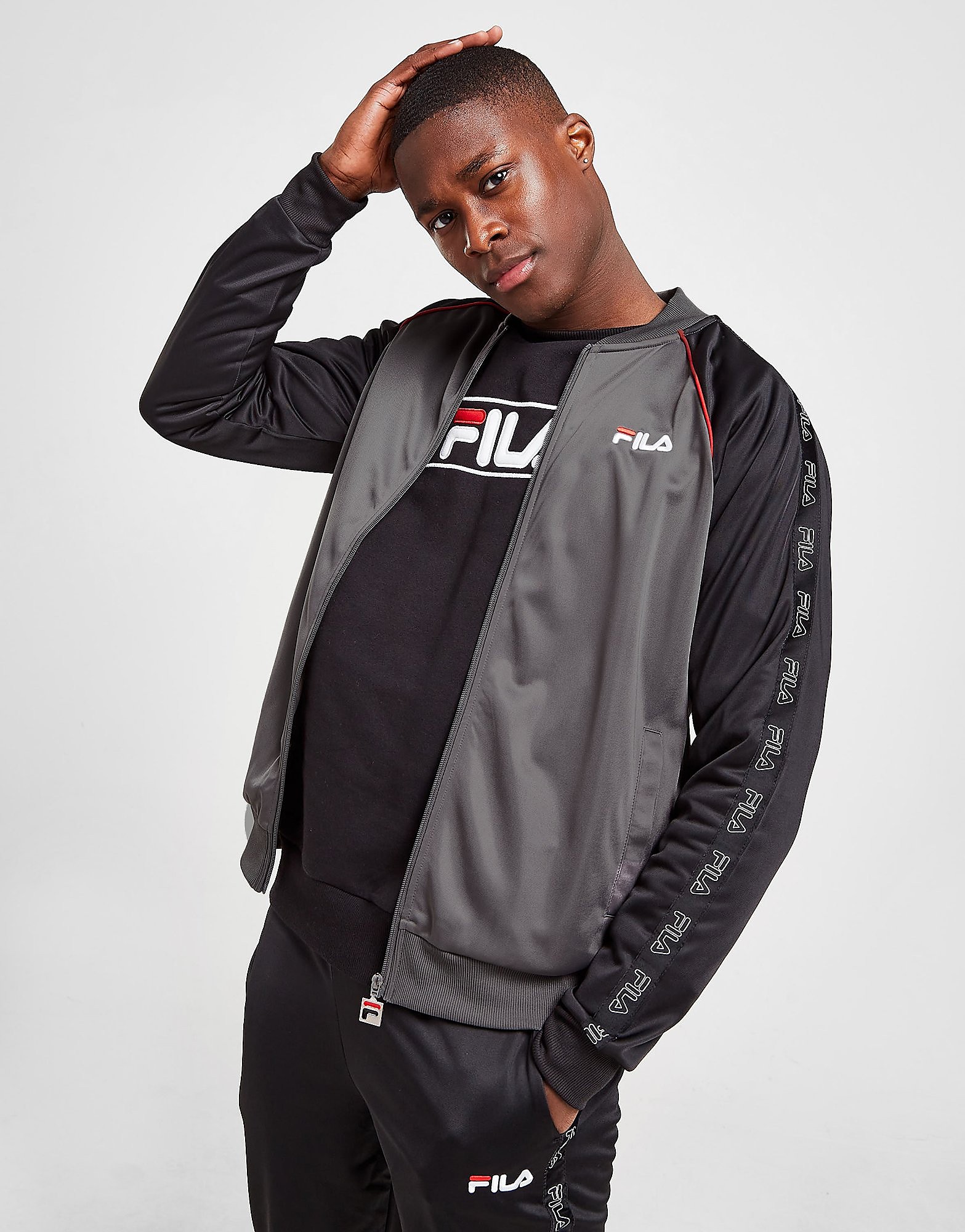 

Fila Zullo Poly Track Top - Grey - Mens, Grey