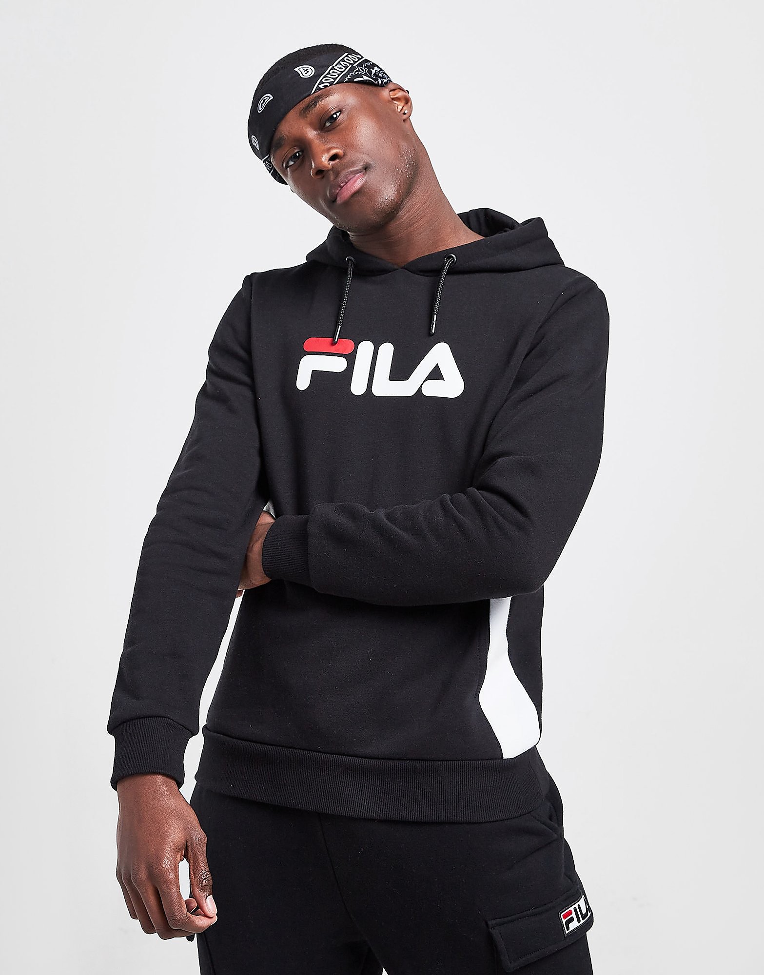 

Fila Fabris Overhead Hoodie - Black - Mens, Black