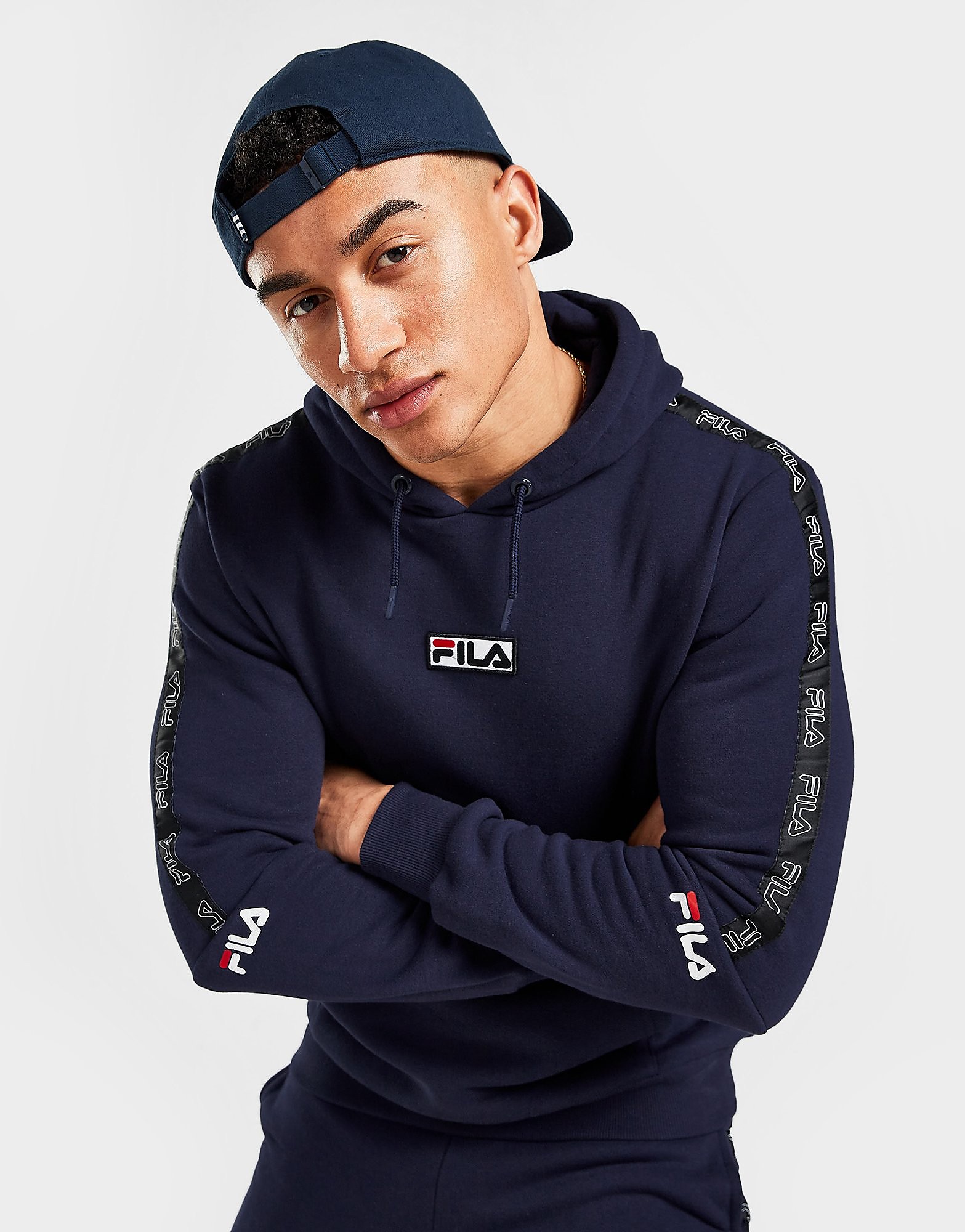 

Fila Abate Tape Hoodie - Navy - Mens, Navy