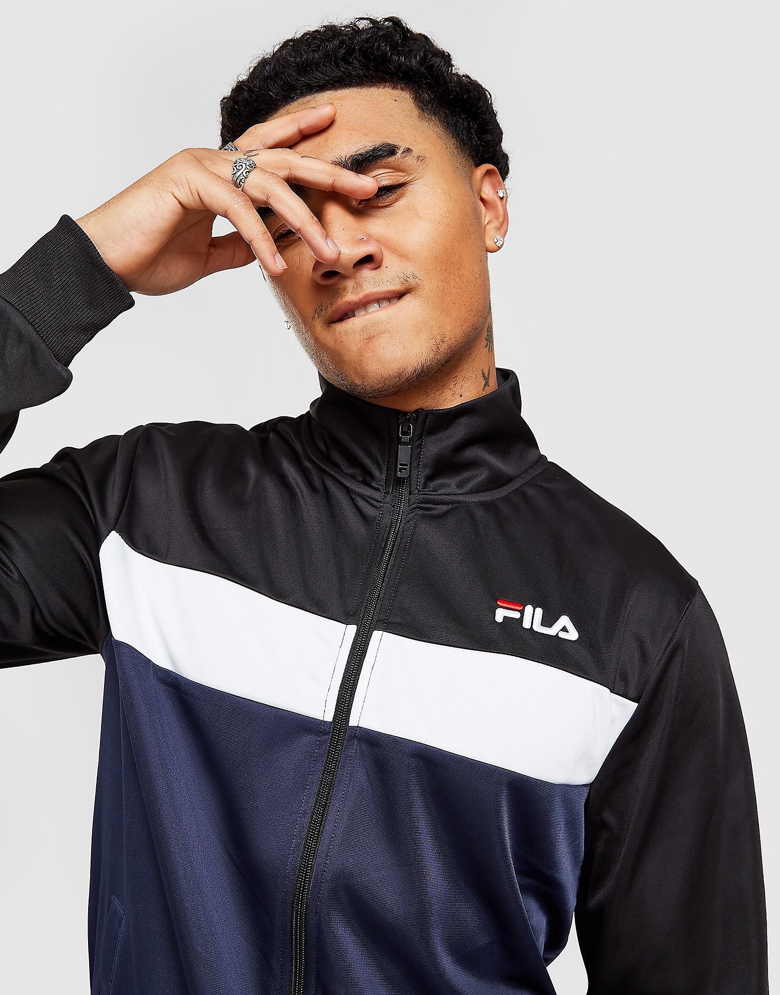 

Fila Primus Track Top - Navy/Black - Mens, Navy/Black