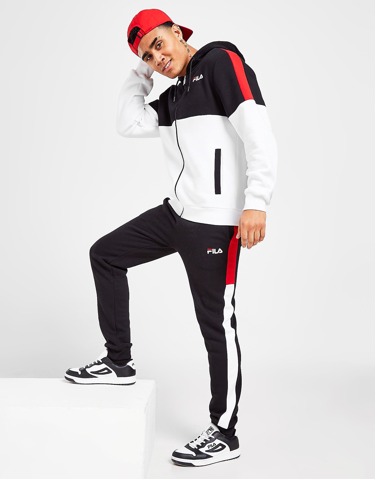 

Fila Ragusa Tracksuit - Black/White - Mens, Black/White