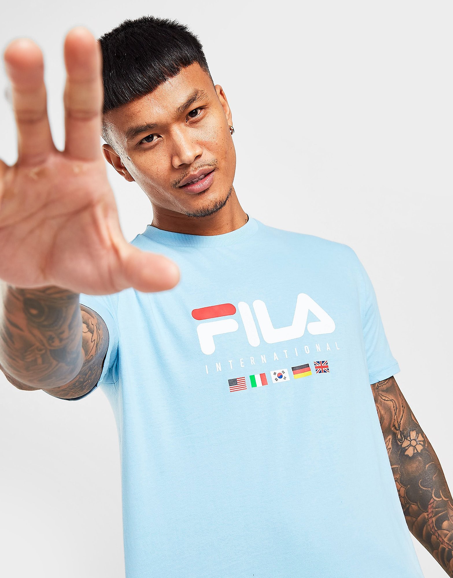 

Fila Volta Flag T-Shirt - Blue, Blue