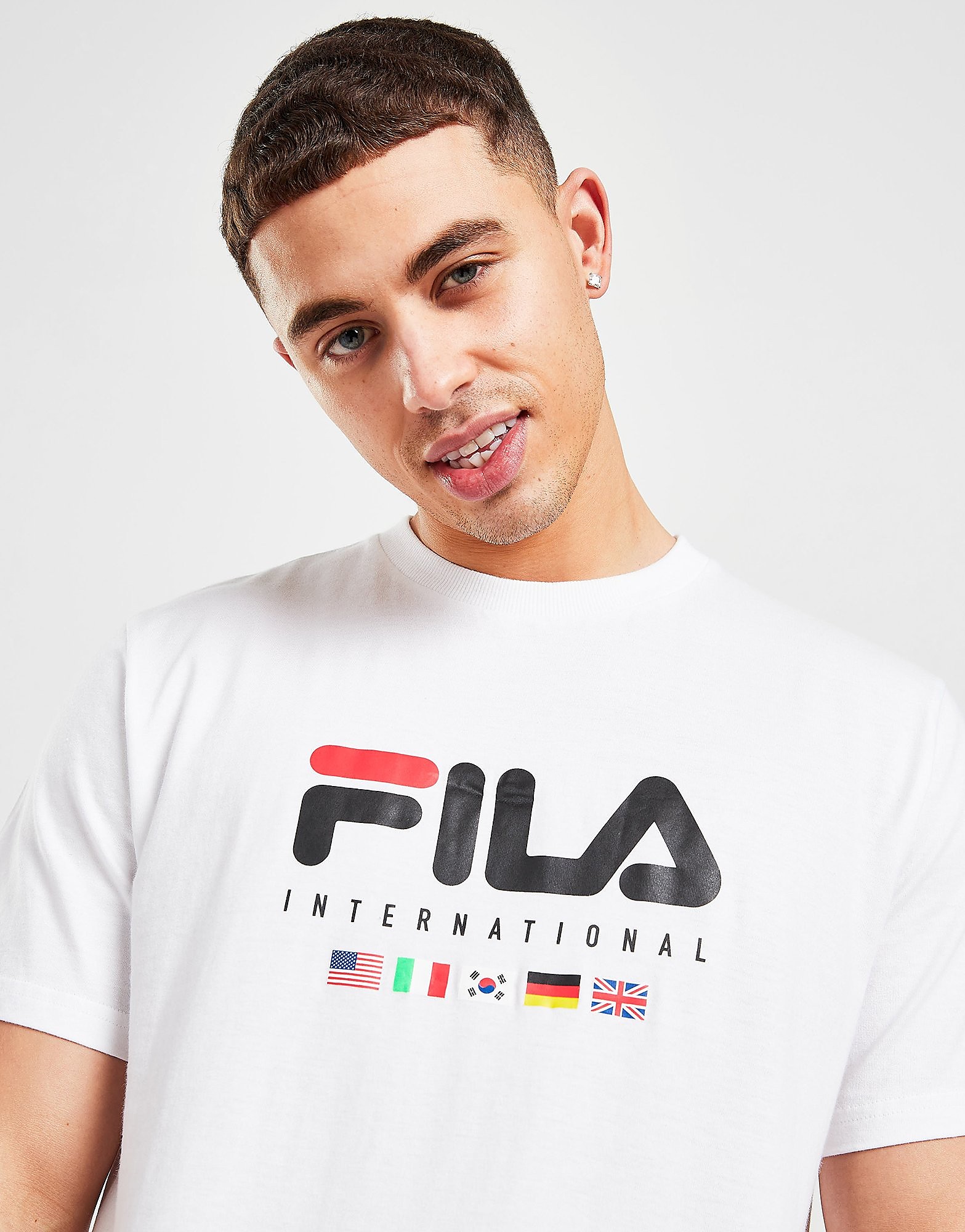 

Fila Volta Flag T-Shirt - White, White