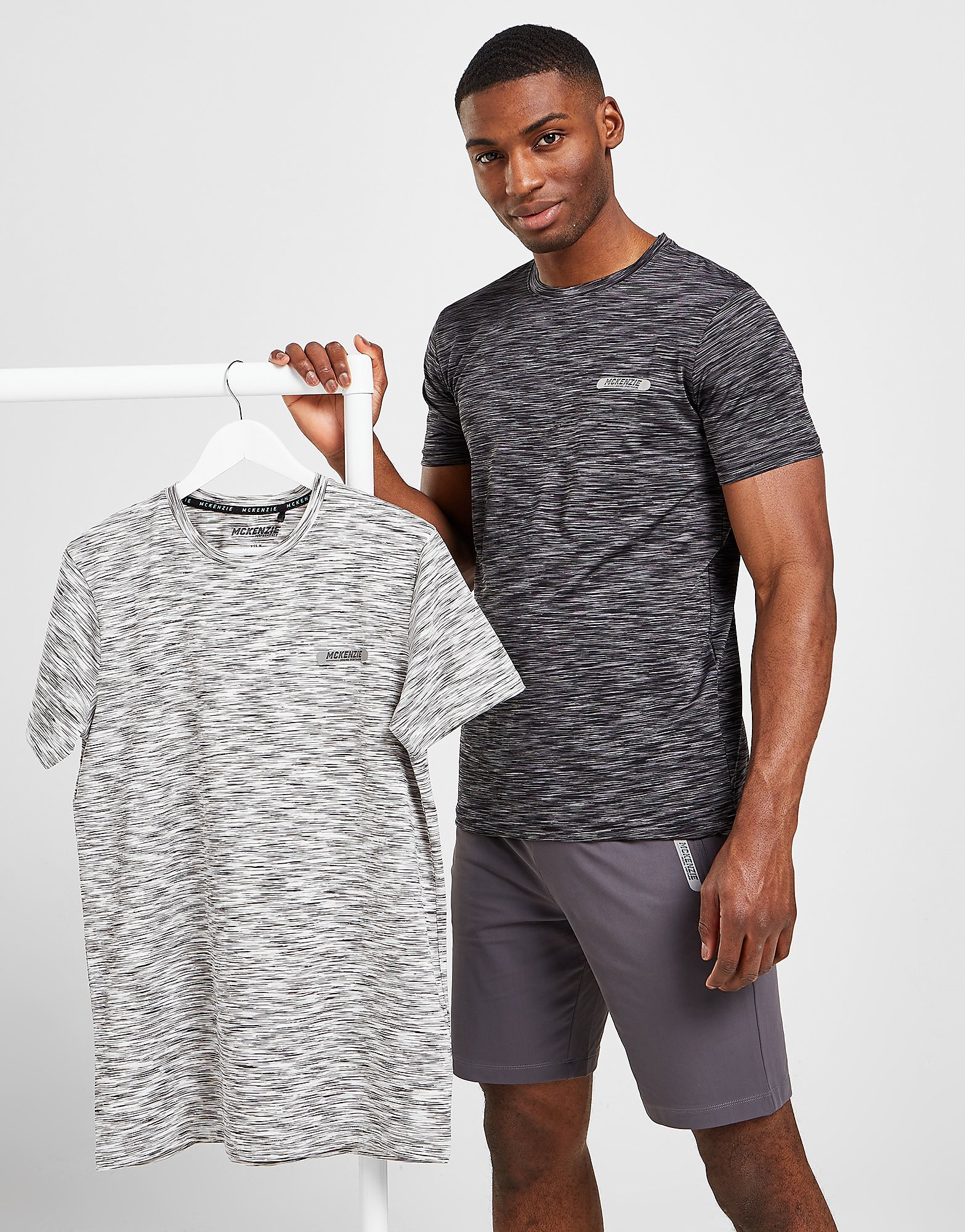 

McKenzie 2 Pack Base Poly T-Shirt - Only at JD - Black - Mens, Black