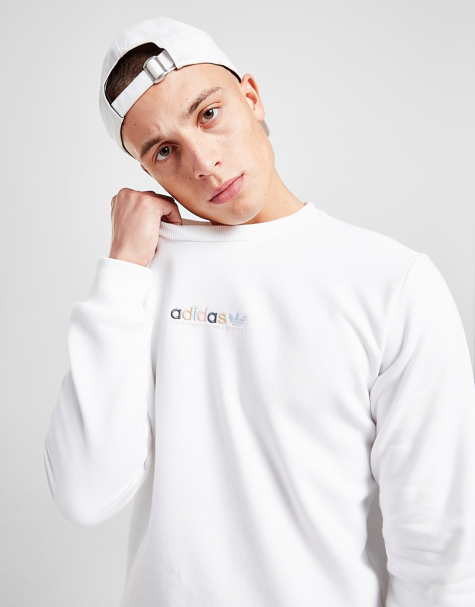 

adidas Originals Color Smash Crew Sweatshirt - Only at JD - White - Mens, White