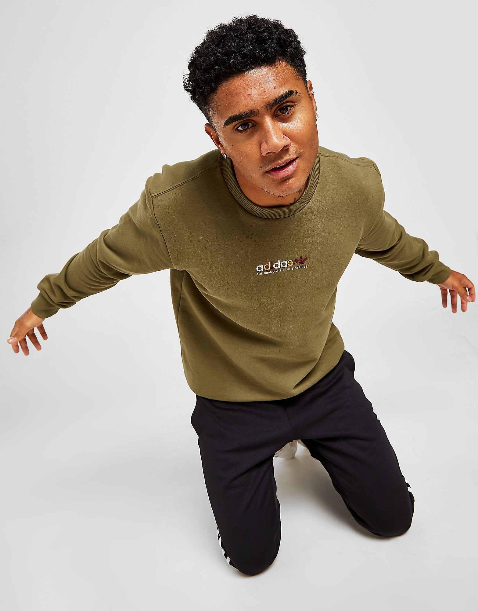

adidas Originals Color Smash Crew Sweatshirt - Only at JD - Green - Mens, Green