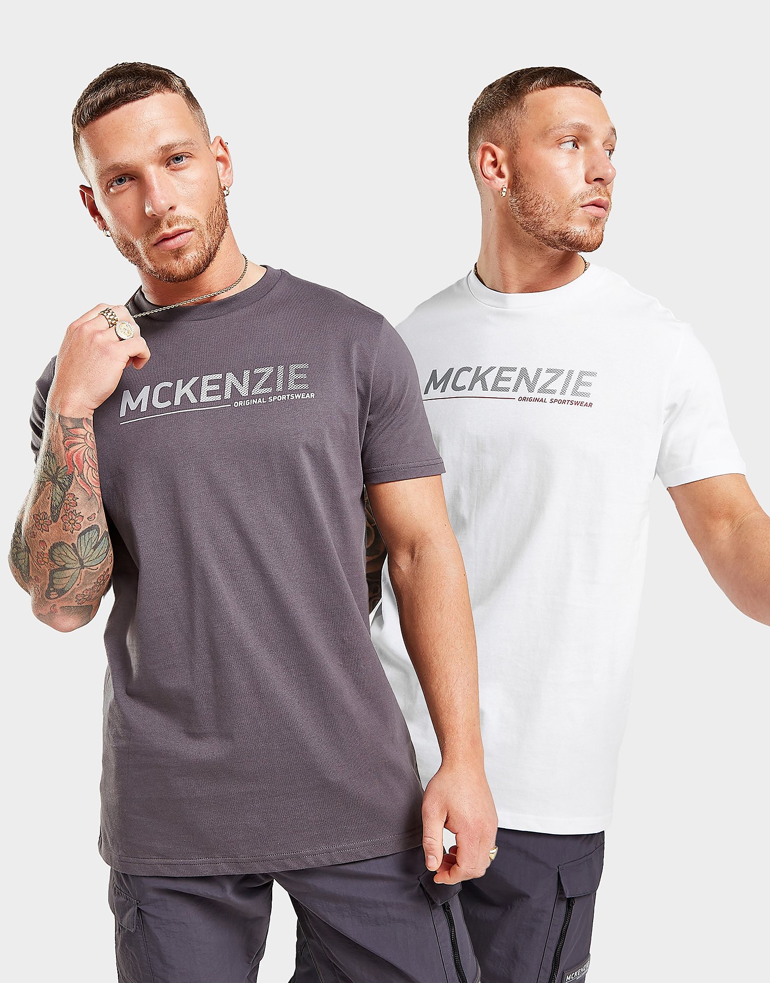 

McKenzie Jono Reflective 2 Pack T-Shirt - Only at JD - White, White