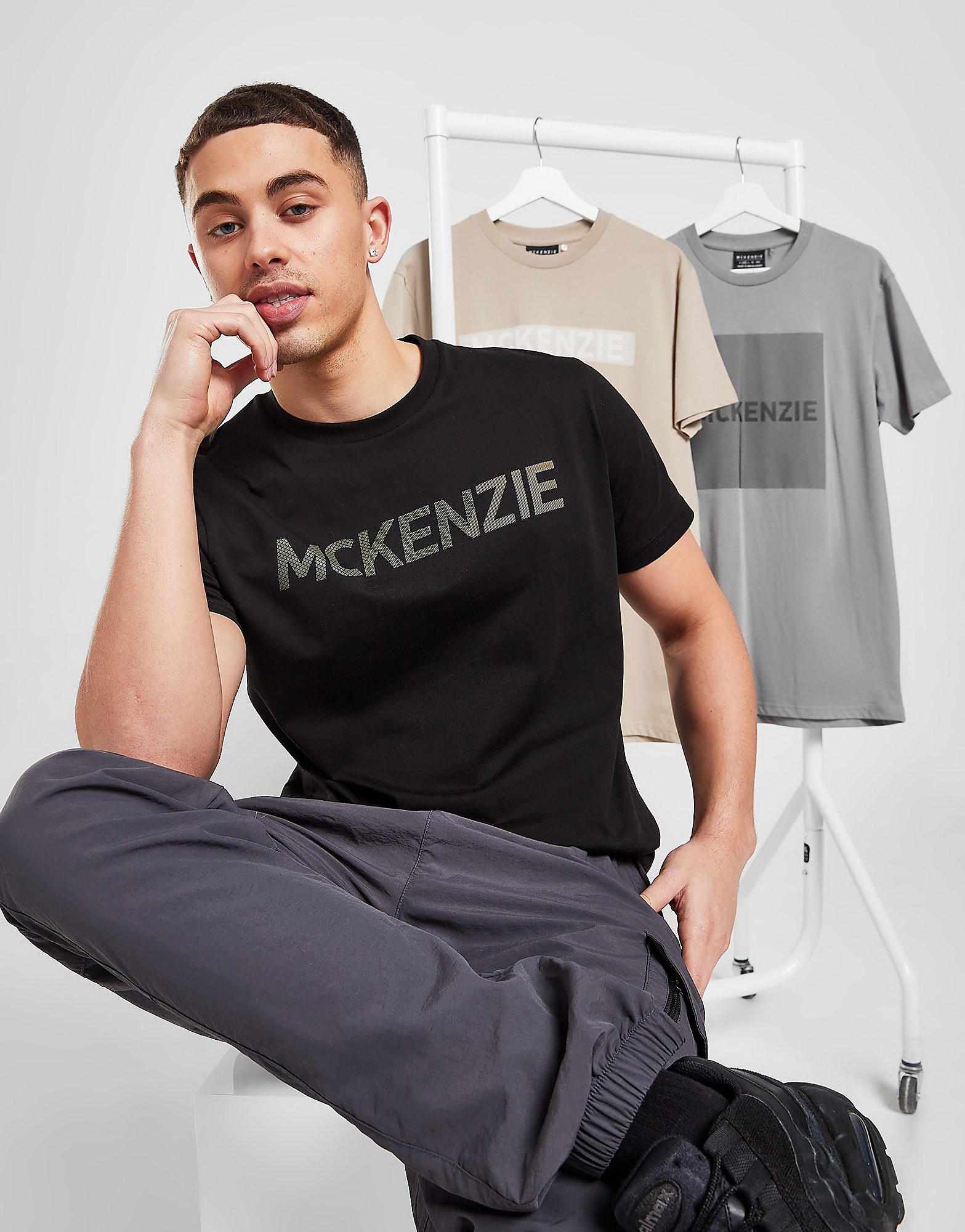 

McKenzie 3-Pack Frost T-Shirts - Only at JD - Black/Grey - Mens, Black/Grey