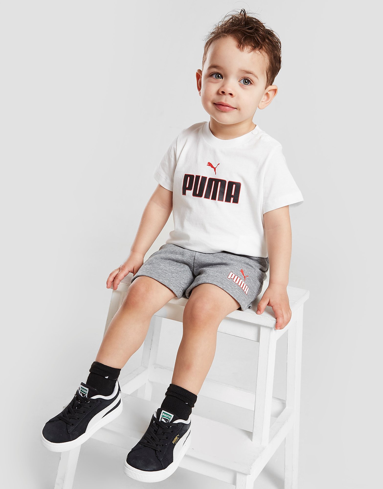 

Puma Core T-Shirt/Shorts Set Infant - White - Kids, White