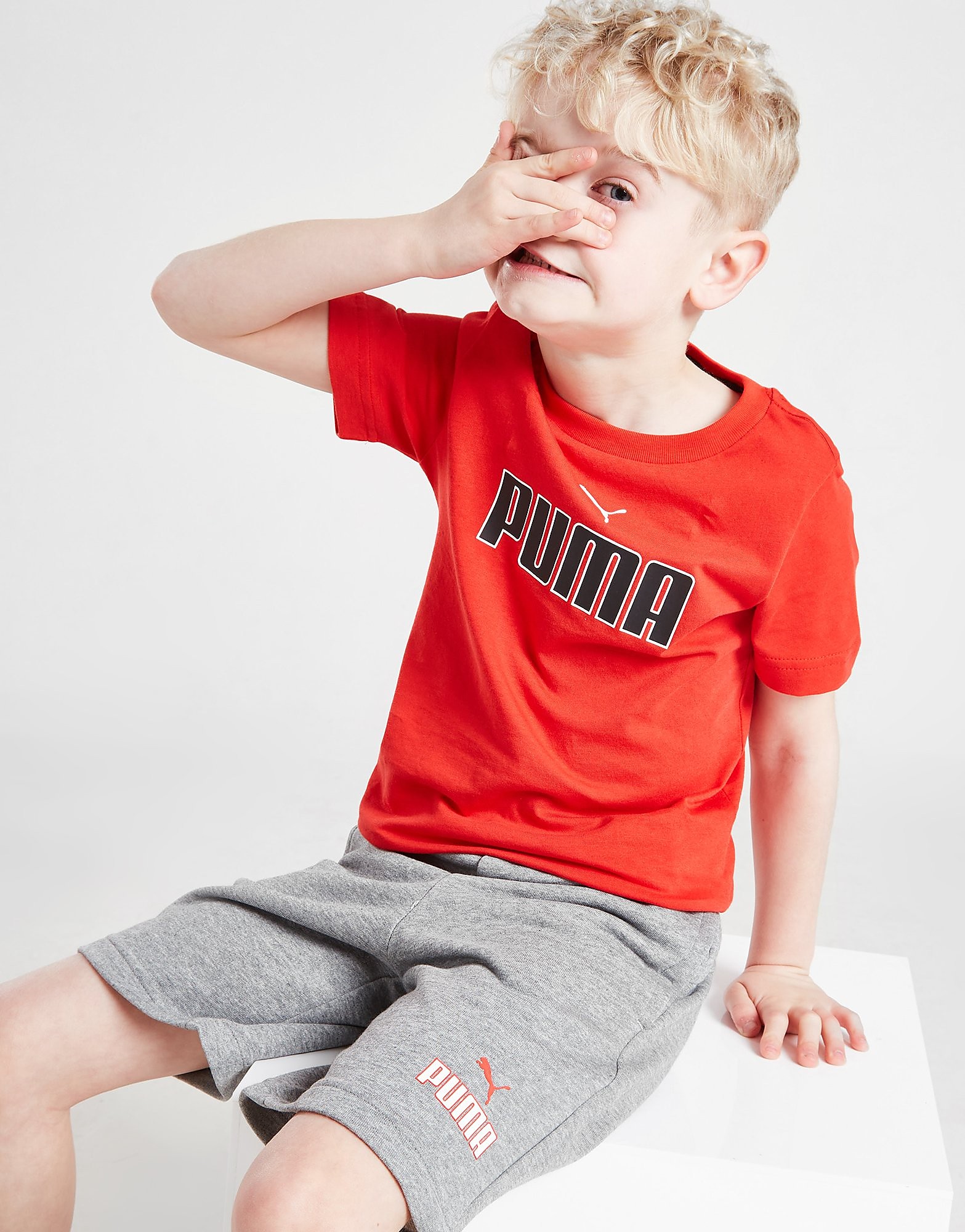 

Puma Core T-Shirt/Shorts Set Children - Red - Kids, Red