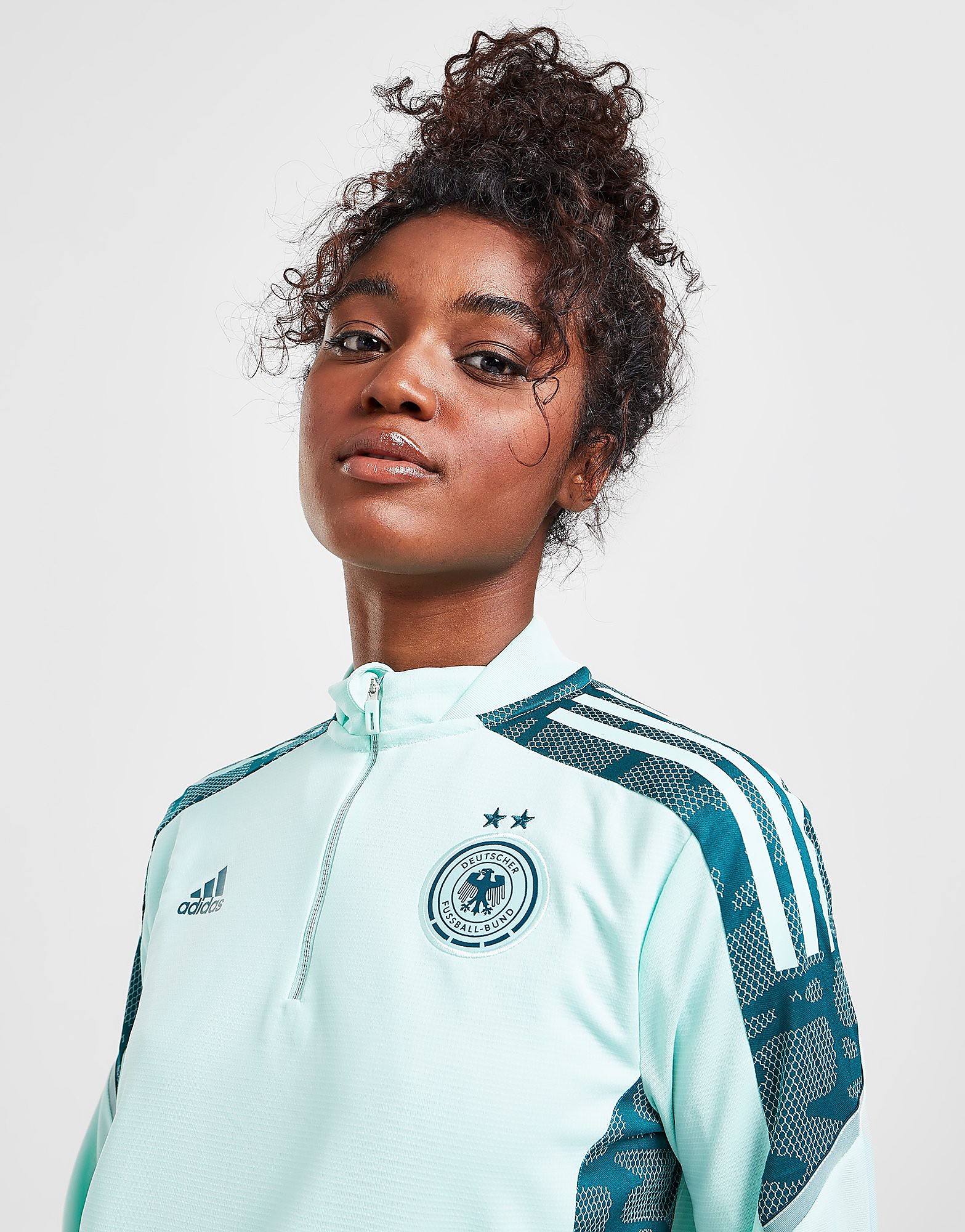 

adidas Germany Training Top - Clear Mint / Mystery Green - Womens, Clear Mint / Mystery Green