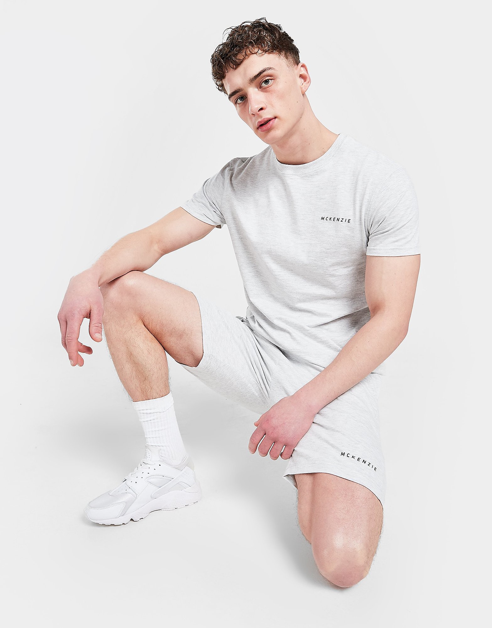 

McKenzie Essentials Lounge T-Shirt/Shorts Set - Only at JD - Grey - Mens, Grey