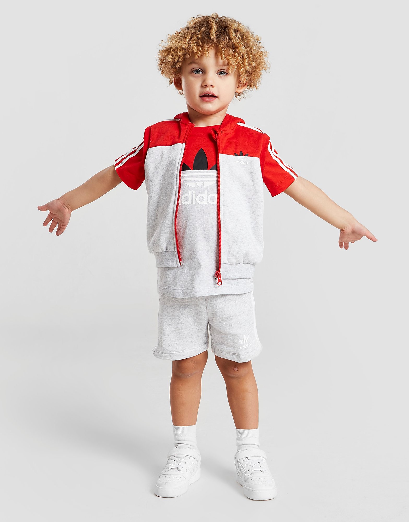 

adidas Originals Sliced 3-Piece Set Infant - Only at JD - Grey/Red - Kids, Grey/Red