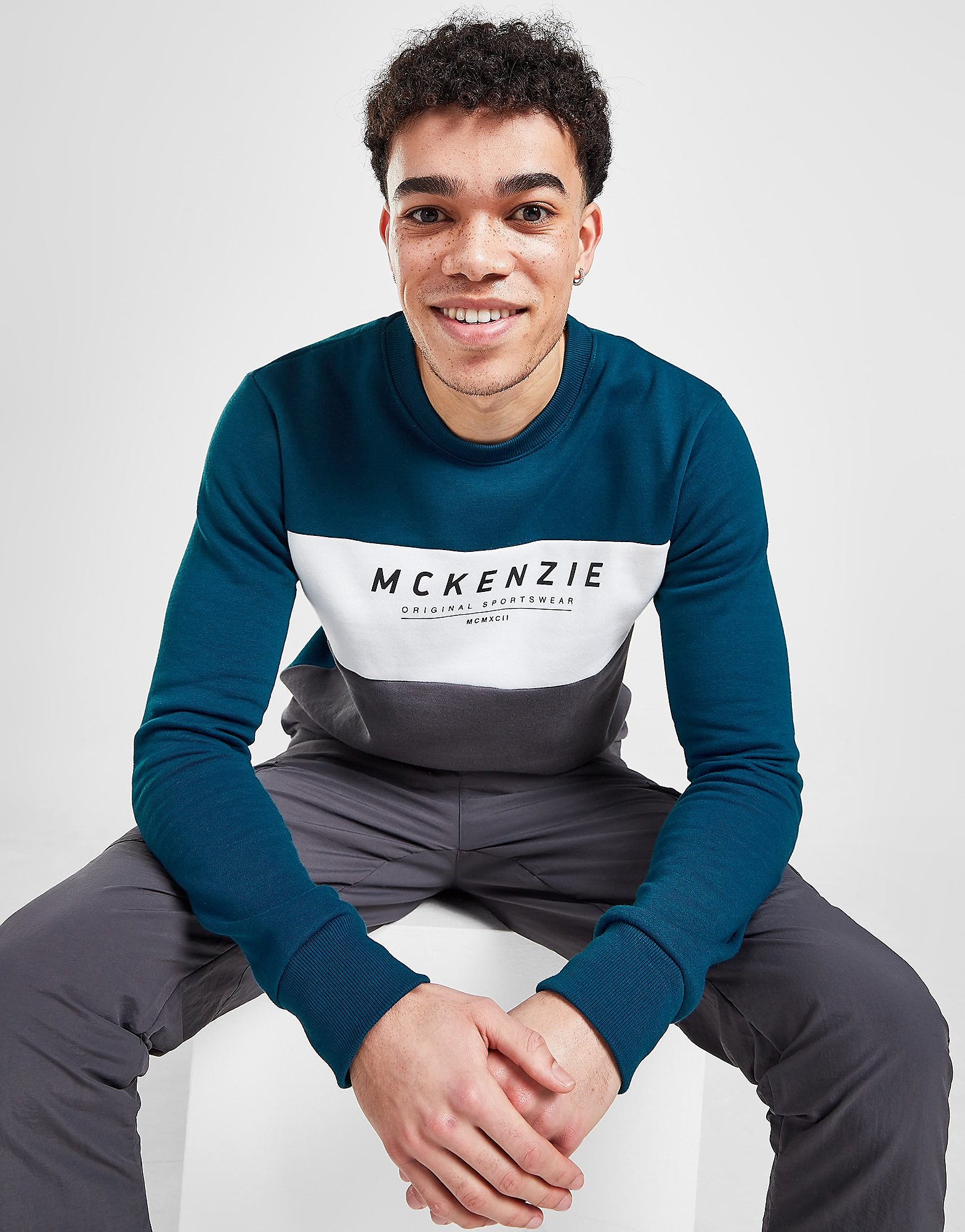 

McKenzie Joker Crew Sweatshirt - Only at JD - Blue/White - Mens, Blue/White