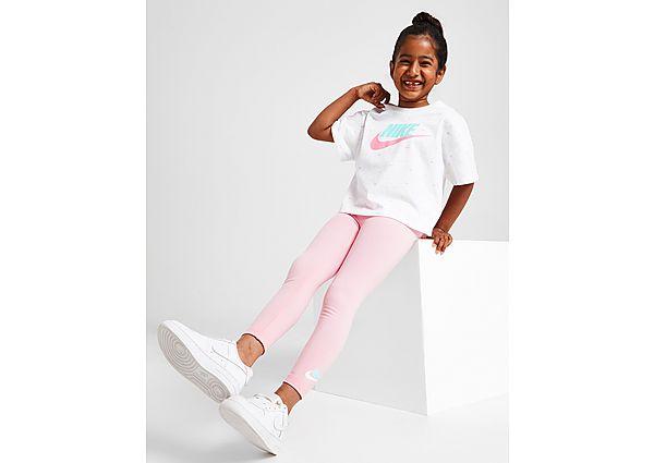 Nike Girls All Over Print T-Shirt/Leggings Set Children - Only at JD - White - Kids, White