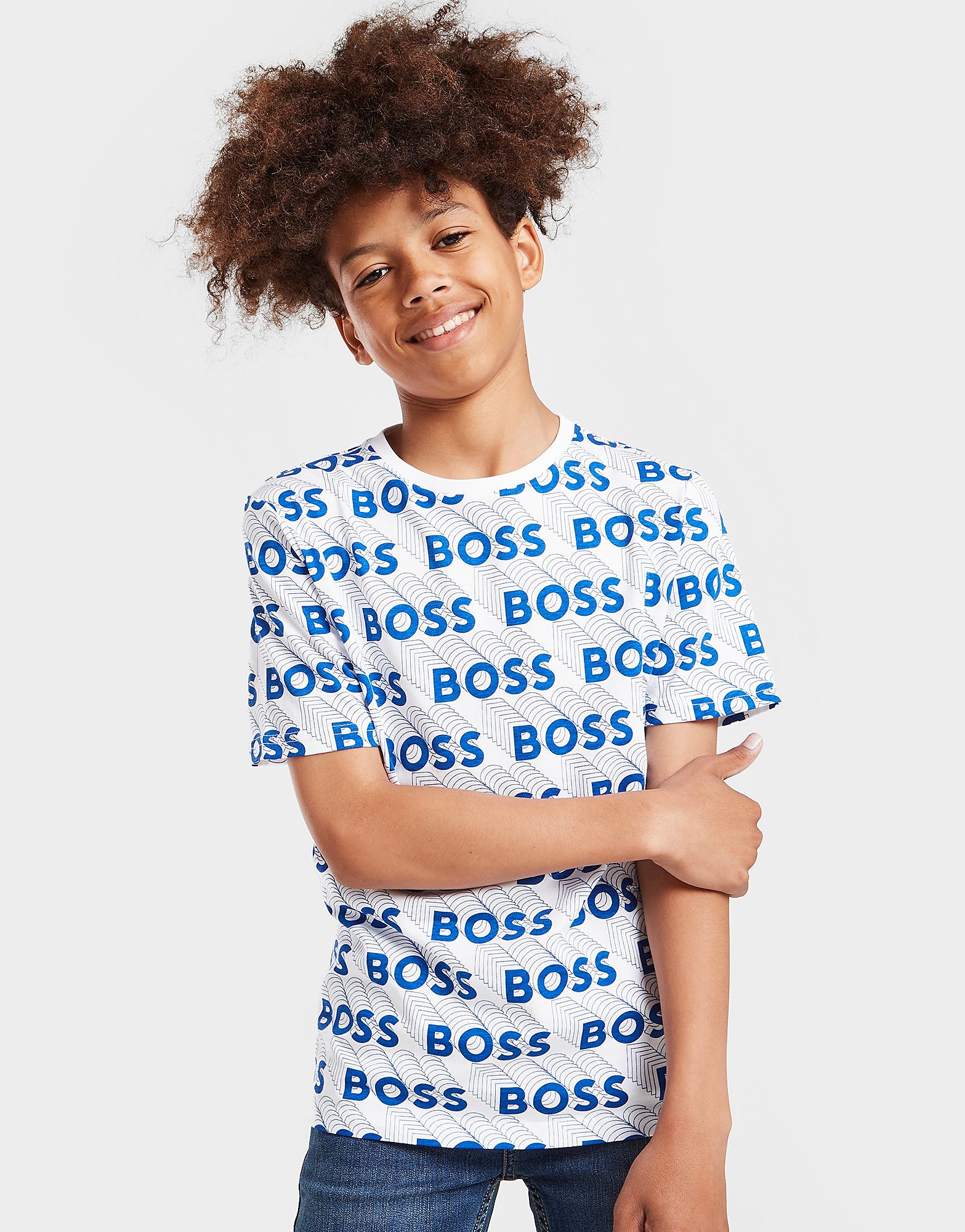 

BOSS All Over Print T-Shirt - White - Kids, White
