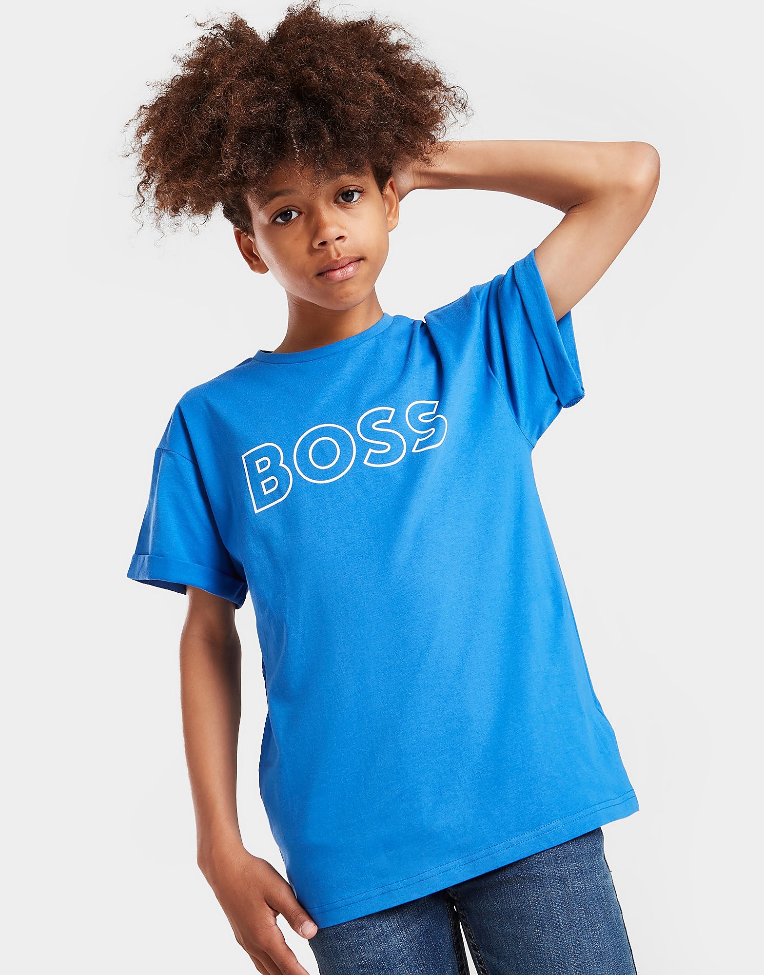 

BOSS Outline T-Shirt Junior - Blue - Kids, Blue