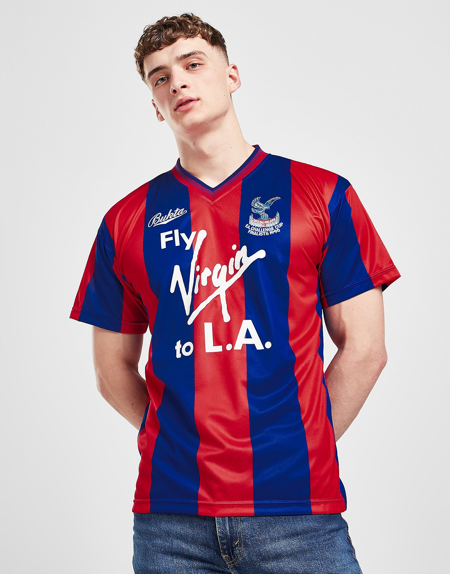 

Score Draw Crystal Palace FC 1990 Retro FA Cup Shirt - Red - Mens, Red