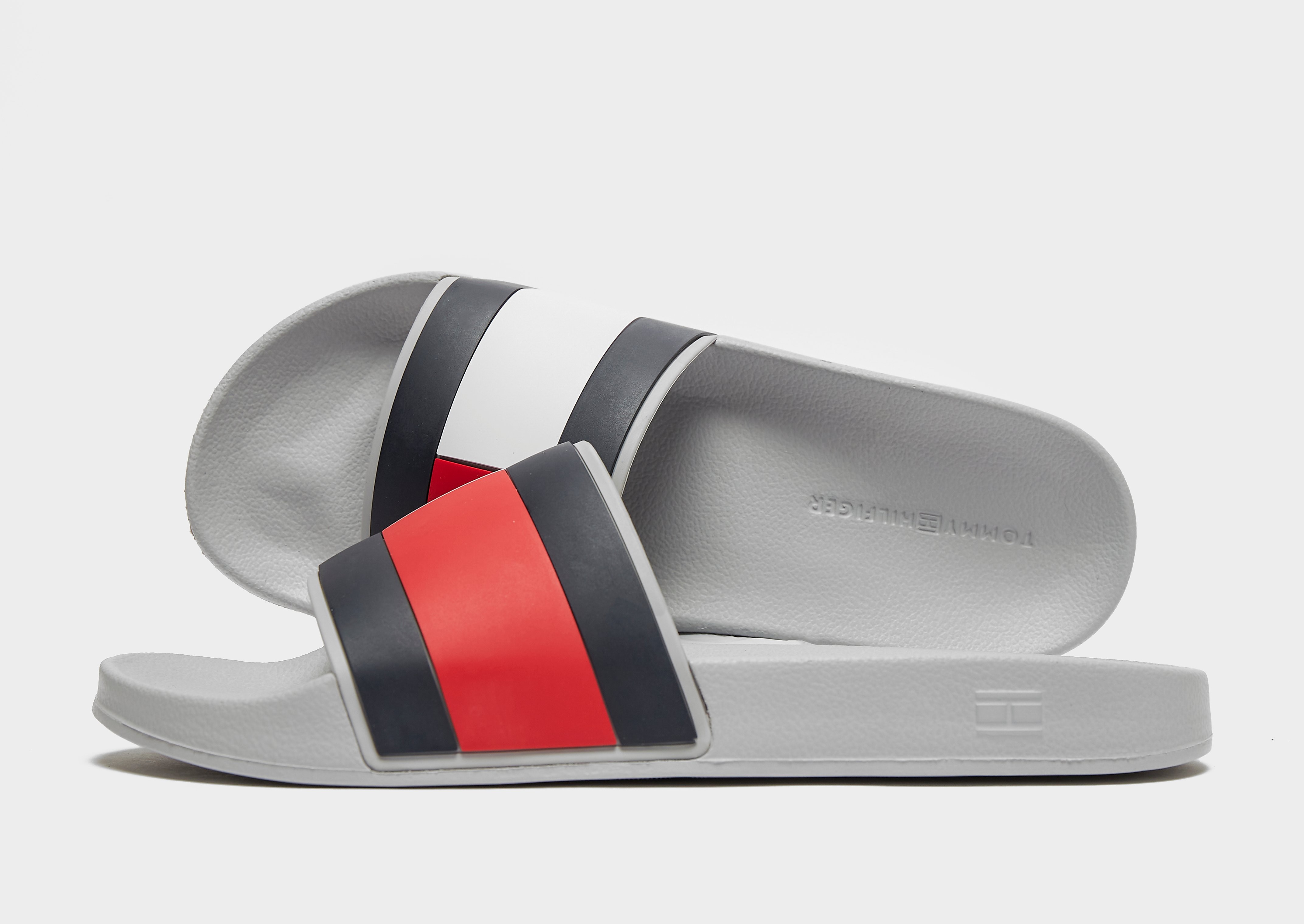 

Tommy Hilfiger Flag Pool Slides - Grey - Mens, Grey