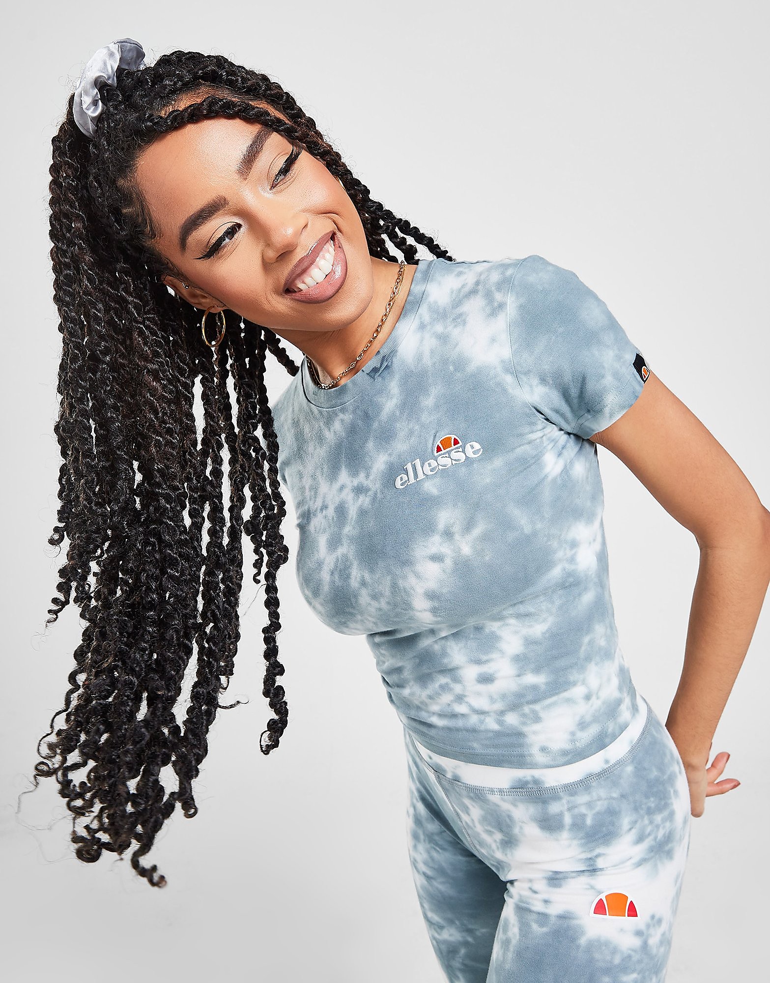 

Ellesse Tie Dye Slim T-Shirt - Green - Womens, Green